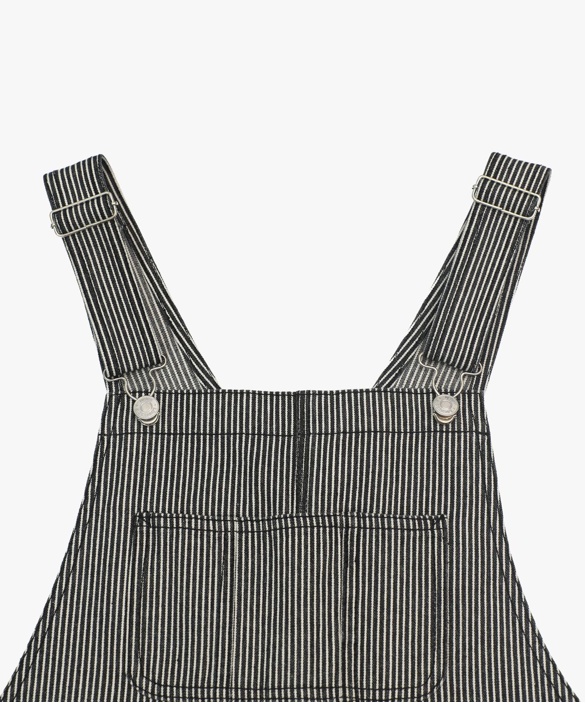 로시로우(LOSSYROW) Stripe denim overalls Black