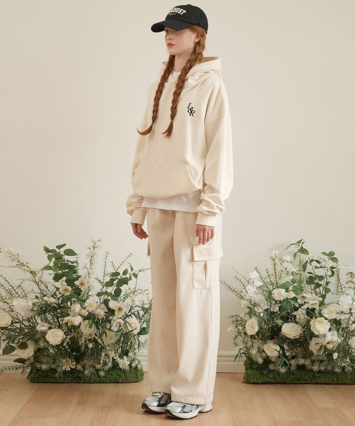 로시로우(LOSSYROW) Corduroy banding cargo pants Cream