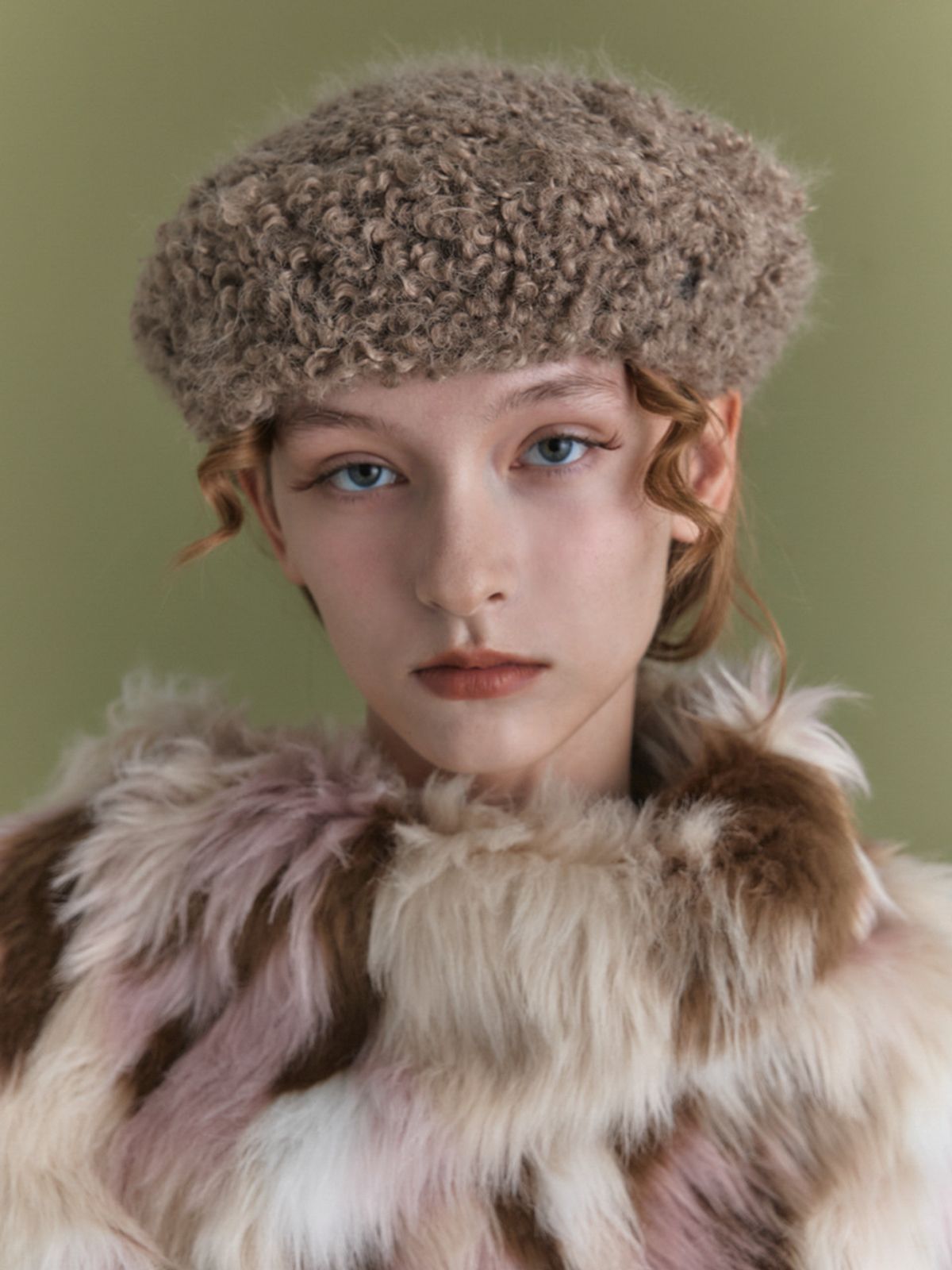 포에지담(POESIEDAME) INES BERET IN COCOA TERRY