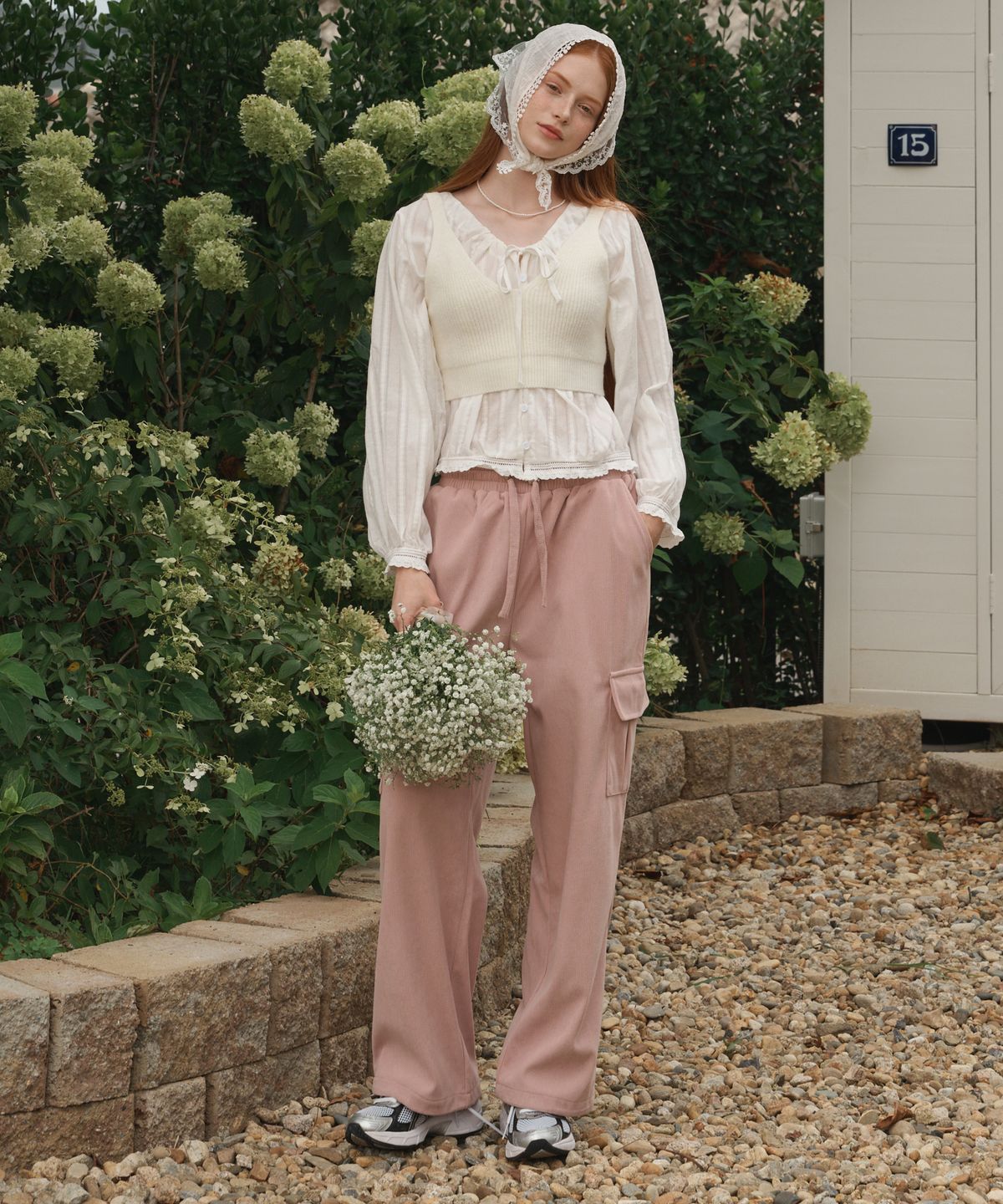 로시로우(LOSSYROW) Corduroy banding cargo pants Pink