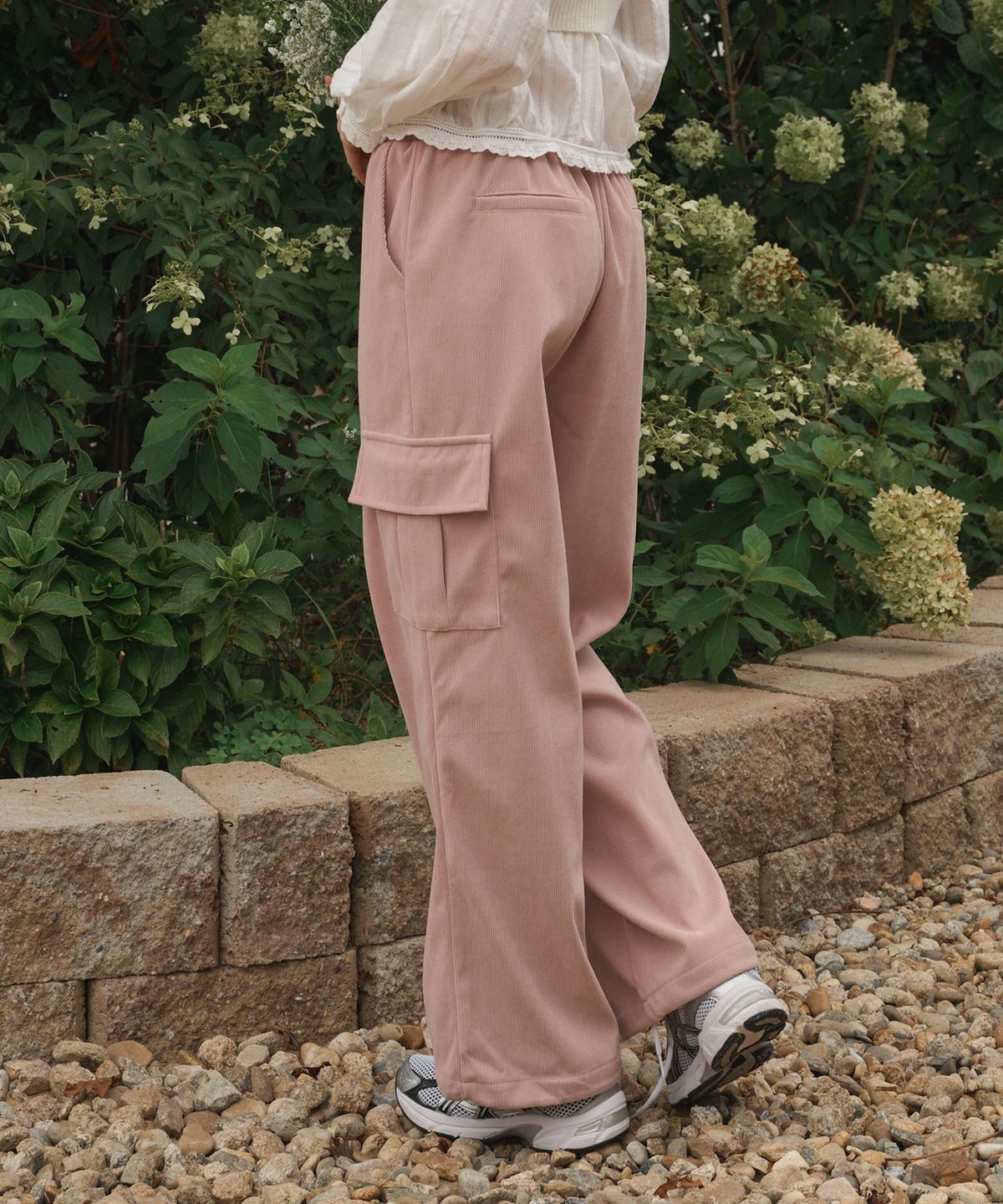 로시로우(LOSSYROW) Corduroy banding cargo pants Pink