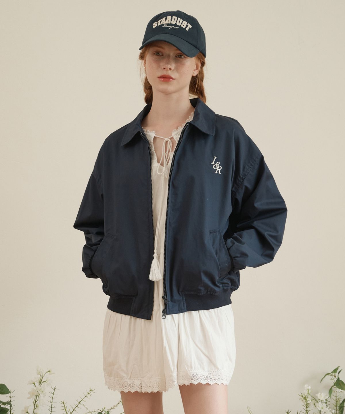 로시로우(LOSSYROW) Stardust Collar blouson Navy