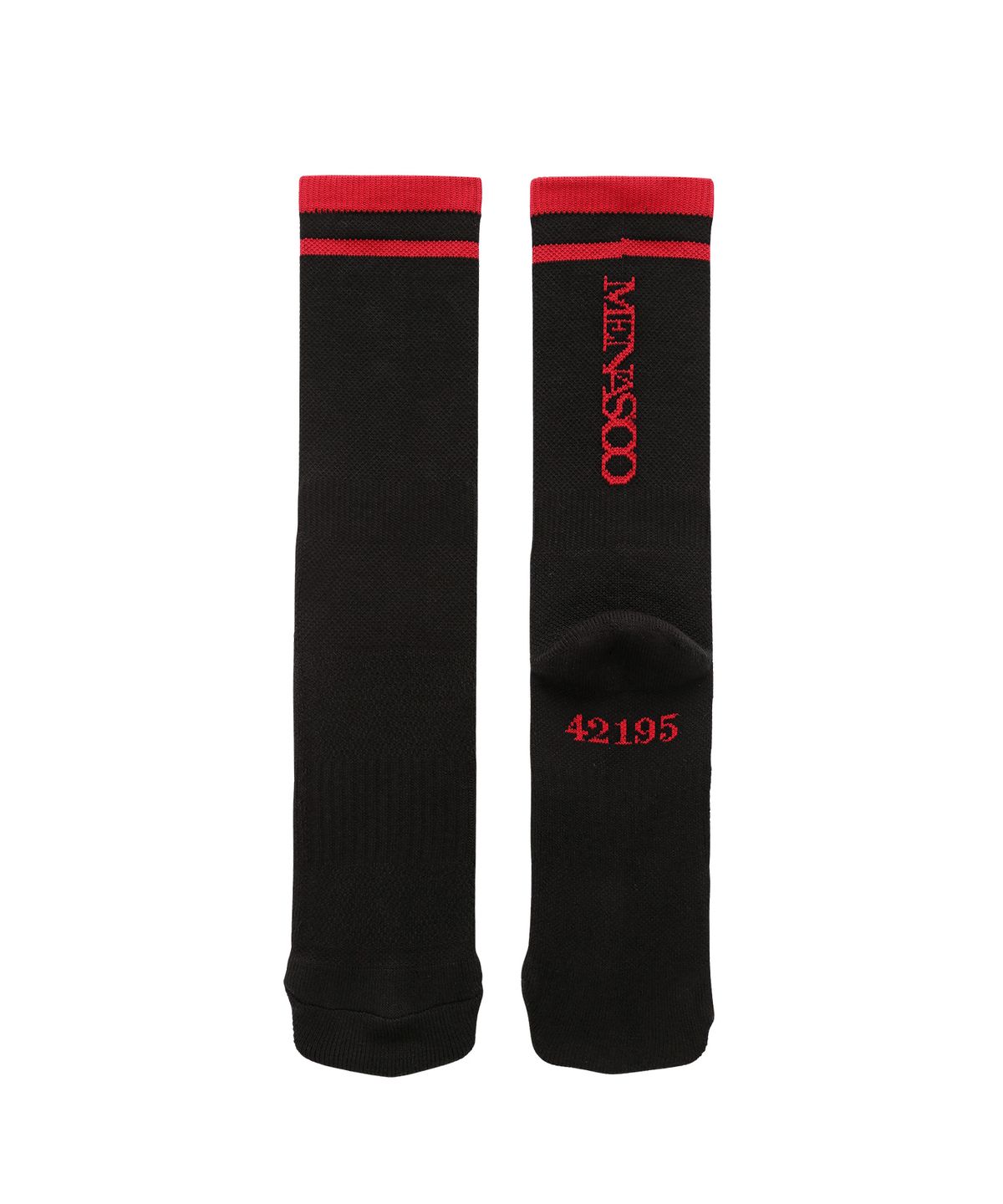 미나수(MENASOO) [5 PACK] RUNNING CREW FLOGGER FIT SOCKS_LONG_BLACK
