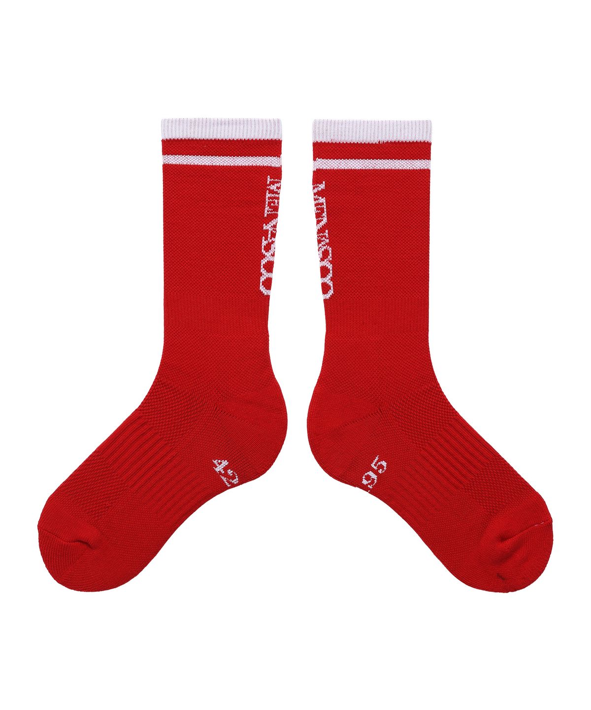 미나수(MENASOO) [5 PACK] RUNNING CREW FLOGGER FIT SOCKS_LONG_RED