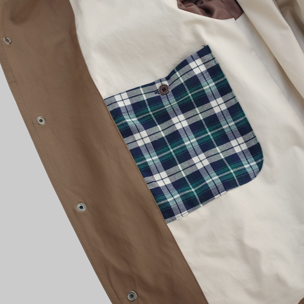 뗄라(TELA) Brown Cotton Nylon Snap Harringtone jacket