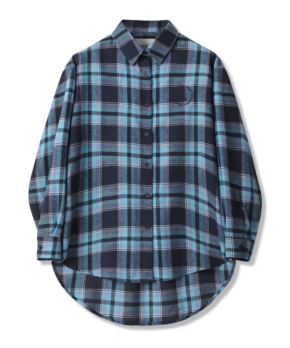 비바셔스(VIVACIOUS) Pop Over Check Shirt BLUE