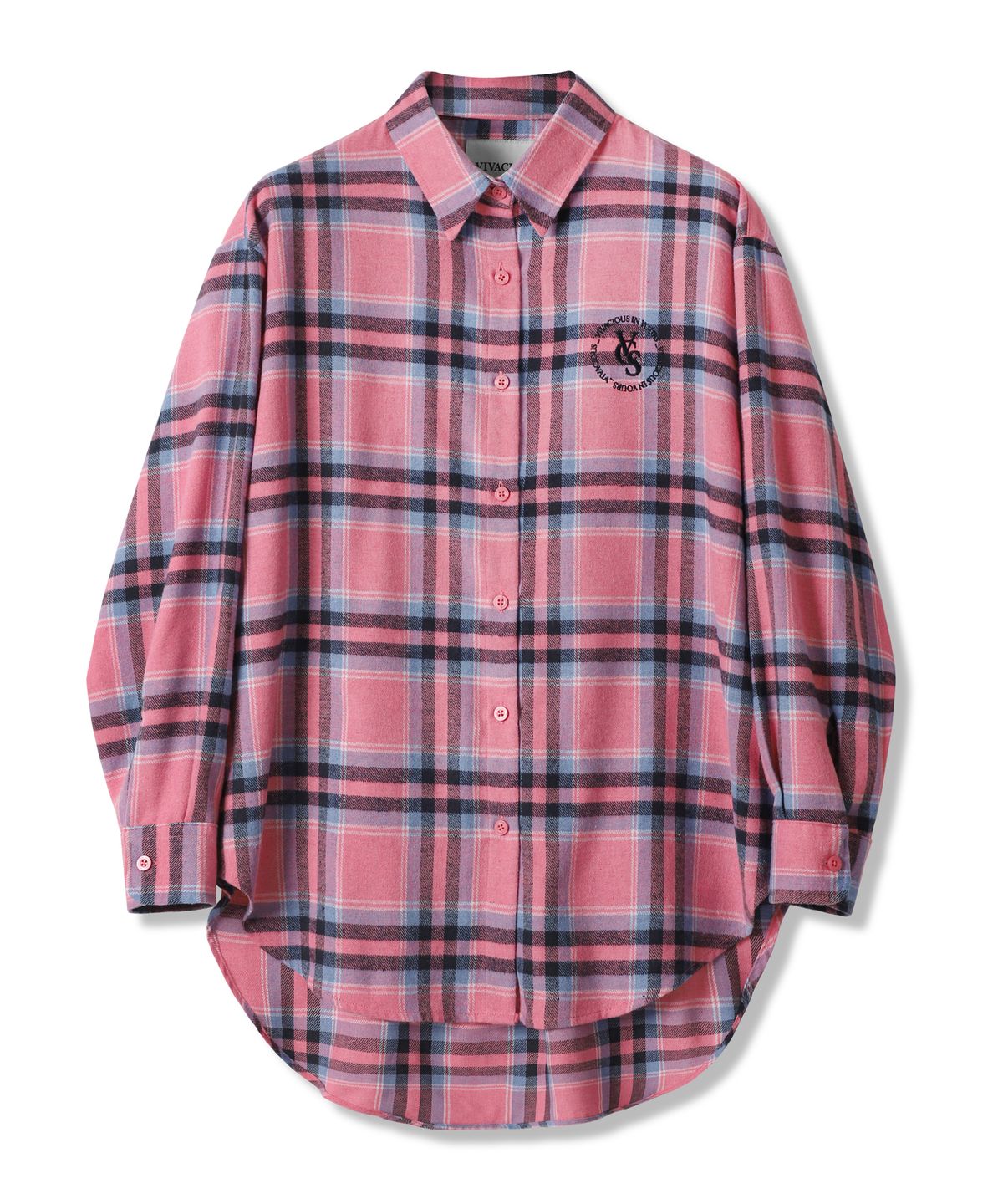 비바셔스(VIVACIOUS) Pop Over Check Shirt BLUE
