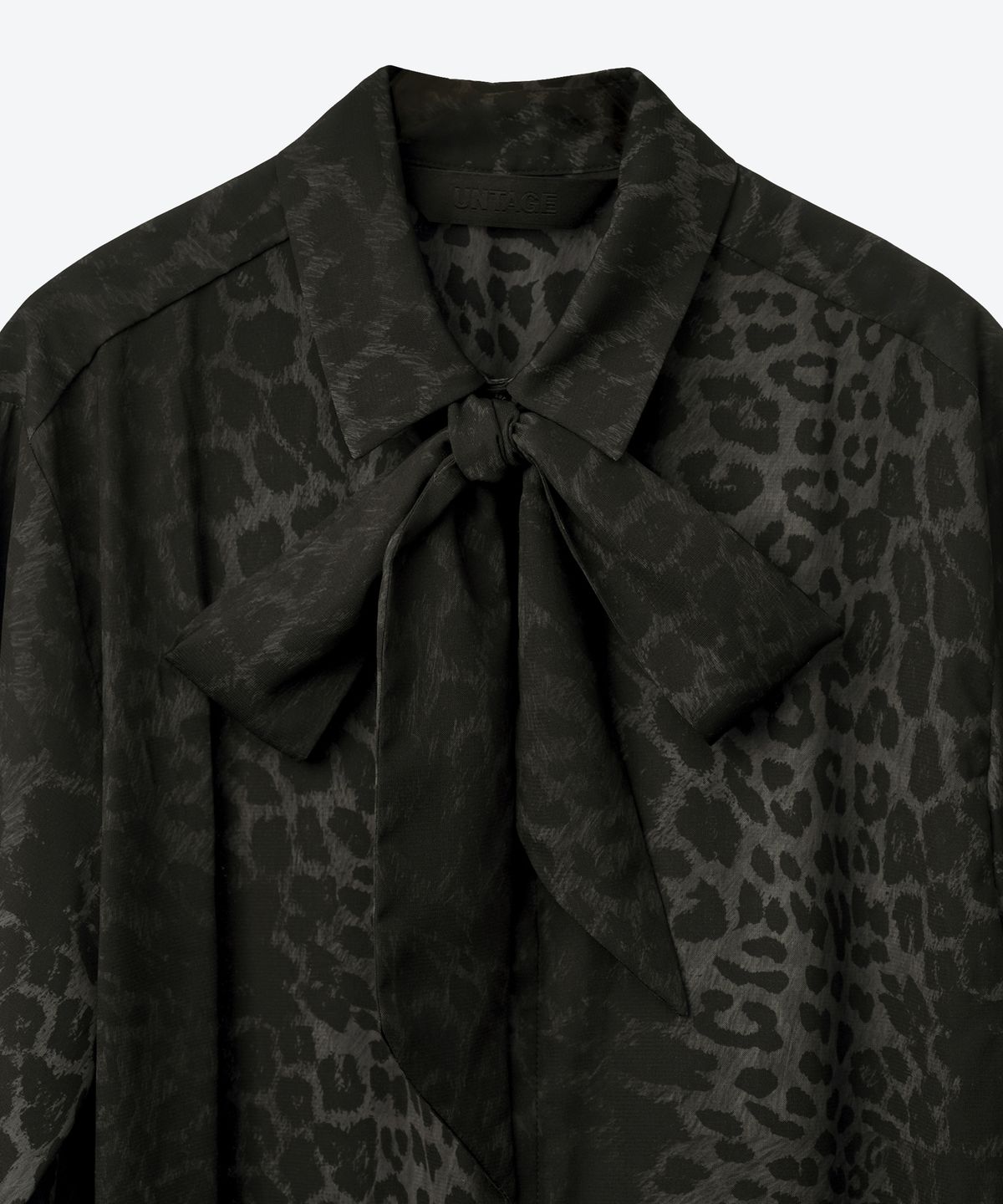 언티지(UNTAGE) 레오파드 프린트 셔츠[Black(UNISEX)]_UTS-FS23