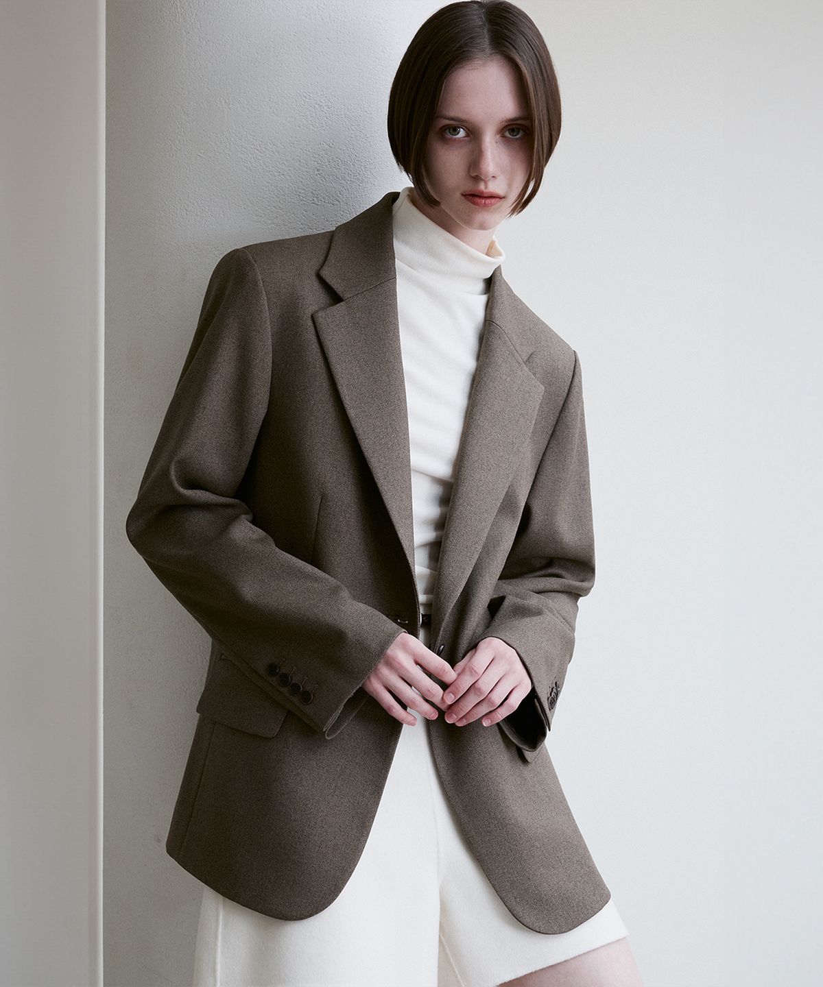 리이(RE RHEE) SINGLE BUTTON BLAZER JACKET