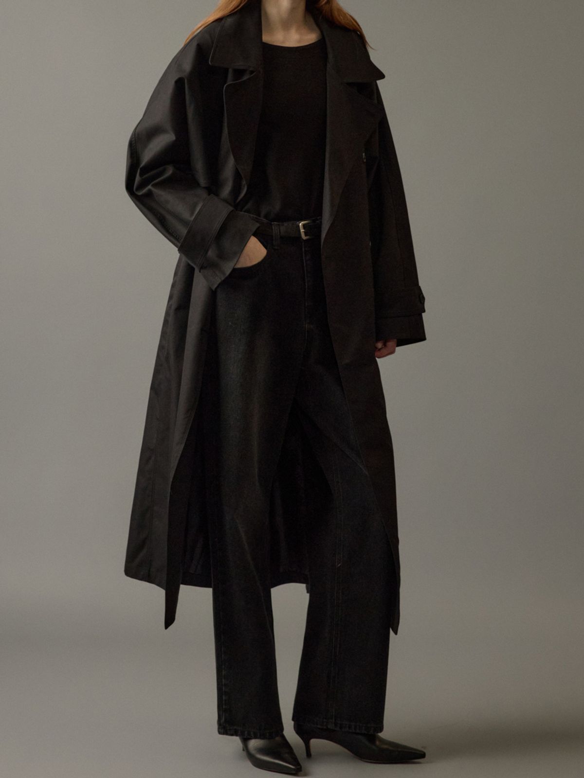 노우드(NOEUD) Black loose denim