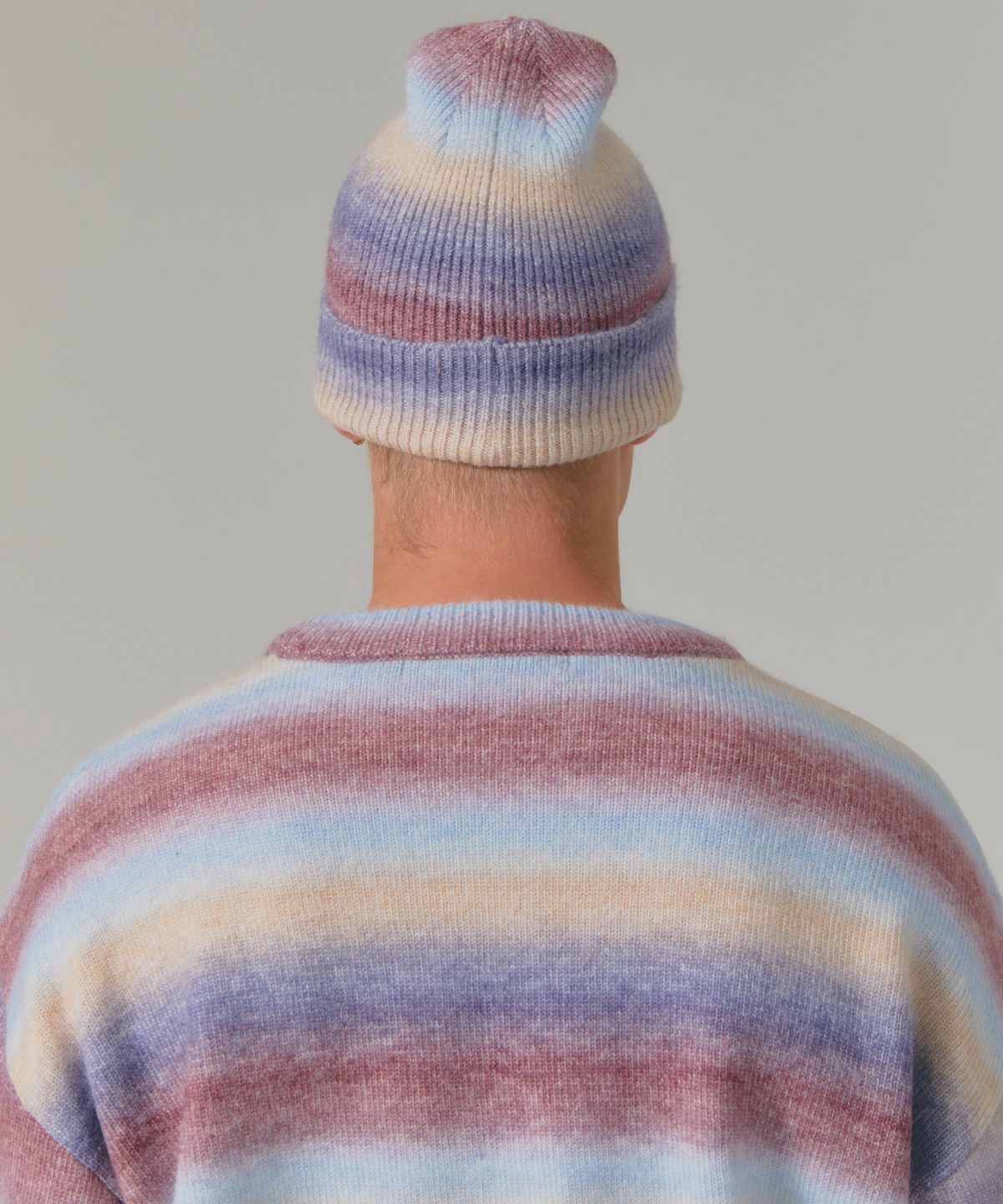 엘엠씨(LMC) OVAL OMBRE BRUSHED KNIT BEANIE brown
