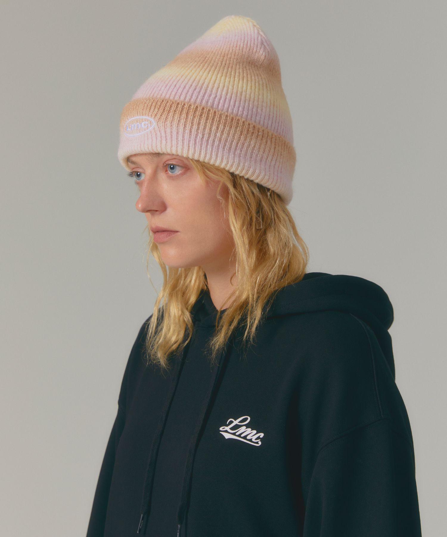 キャップ LMC OVAL OMBRE BRUSHED KNIT BEANIE beige 0LM44FBN211BEG MUSINSA | LMC OVAL OMBRE BRUSHED KNIT BEANIE brown