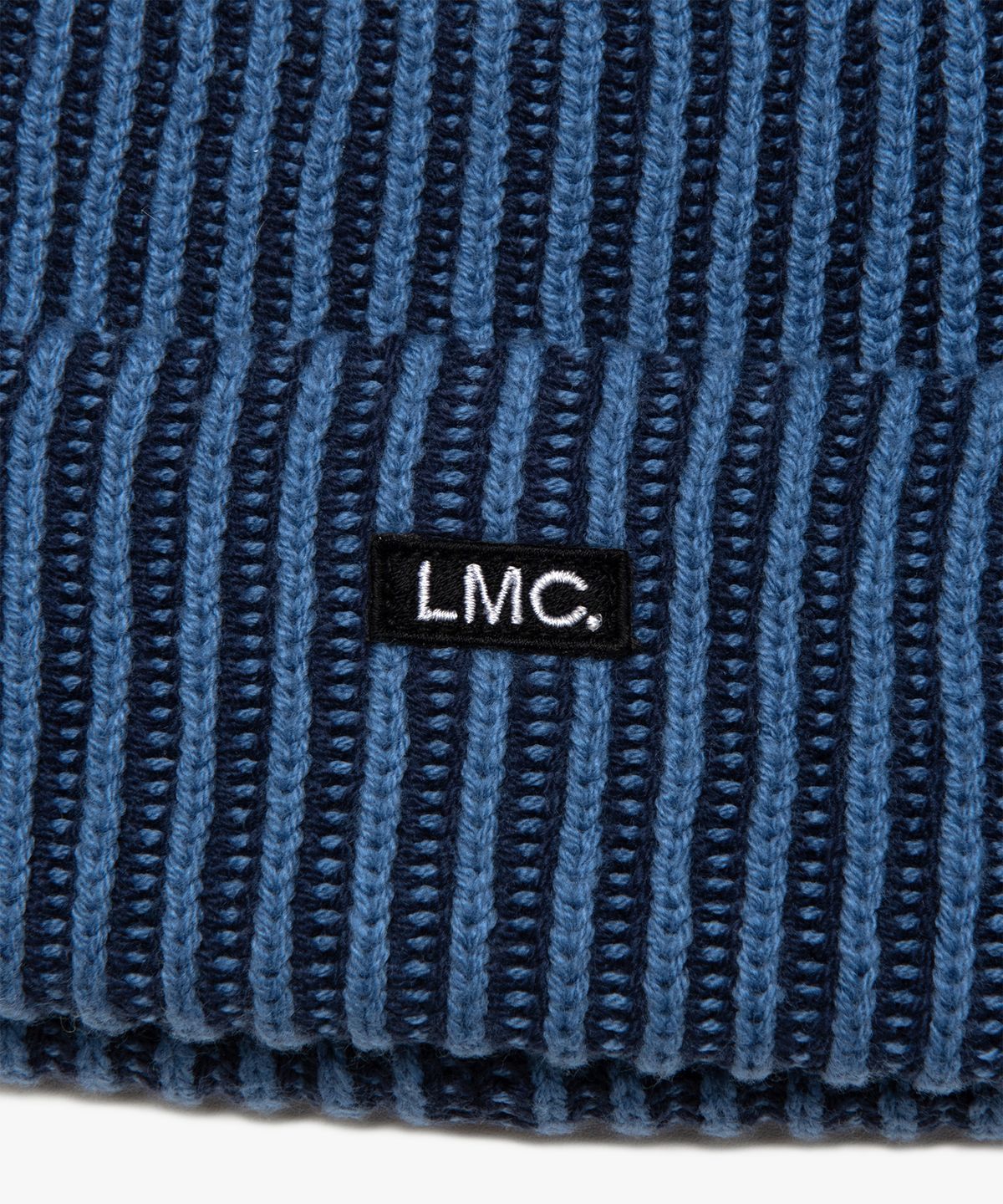 엘엠씨(LMC) MICRO BOX TWO TONE KNIT BEANIE blue