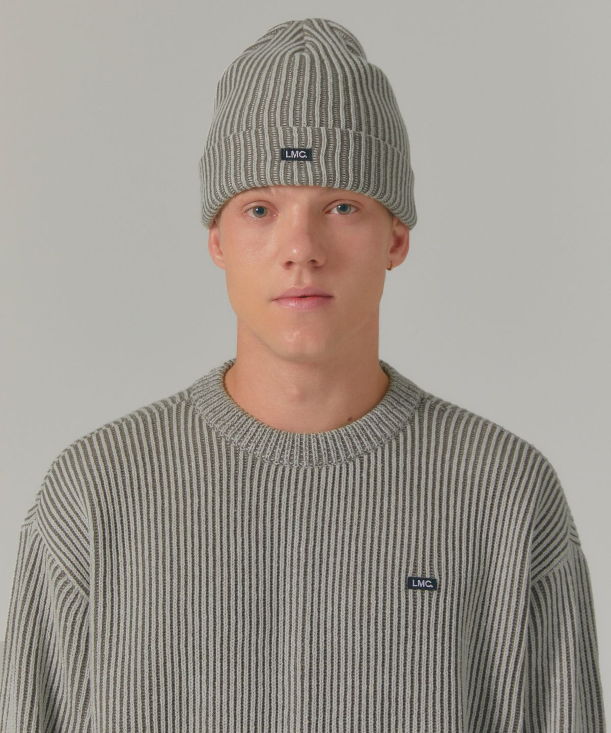 엘엠씨(LMC) MICRO BOX TWO TONE KNIT BEANIE charcoal