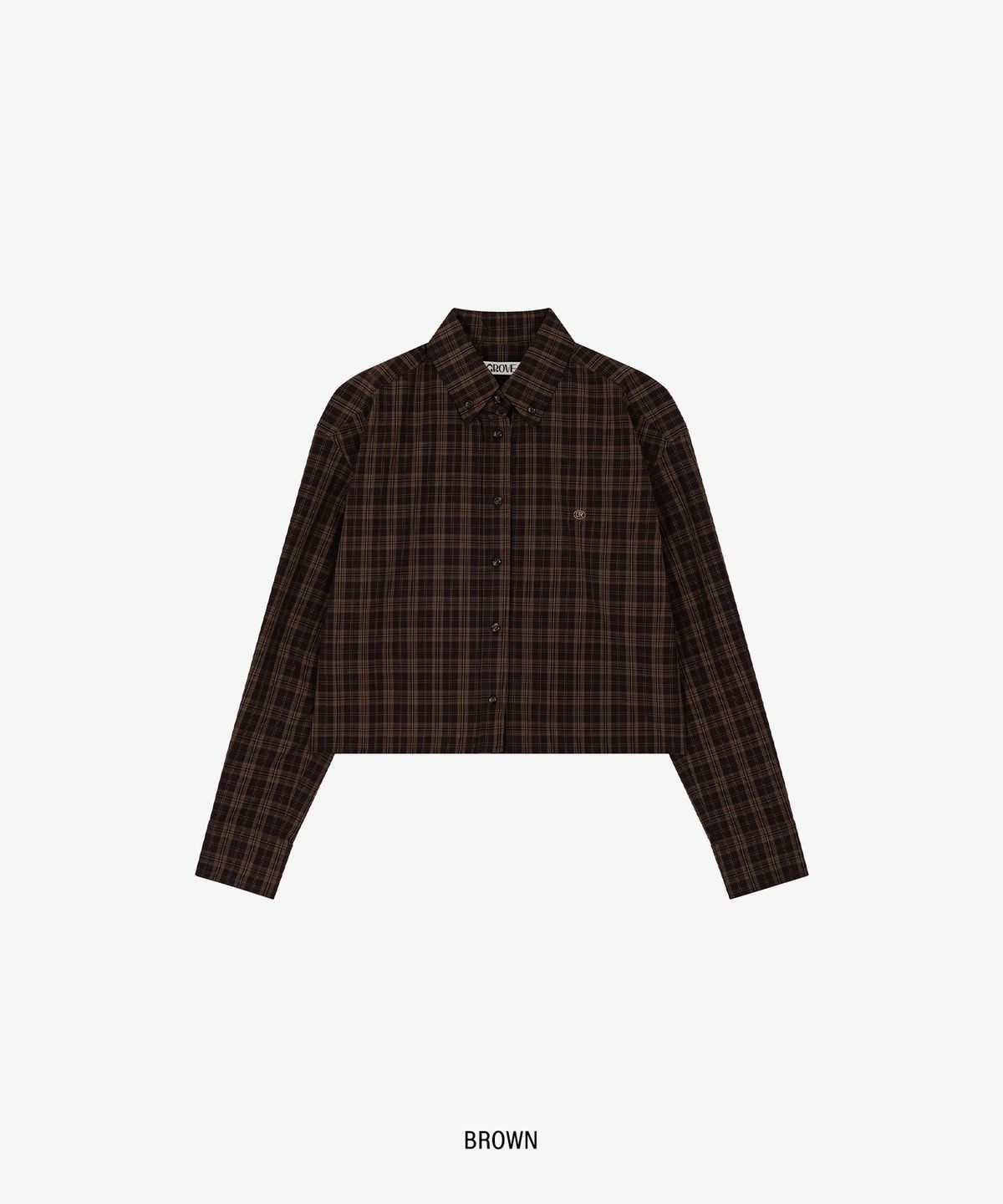 그로브(GROVE) CHECK BILYN SHIRT_BROWN