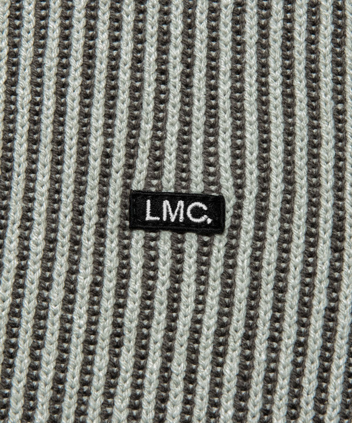 엘엠씨(LMC) MICRO BOX TWO TONE KNIT SWEATER charcoal