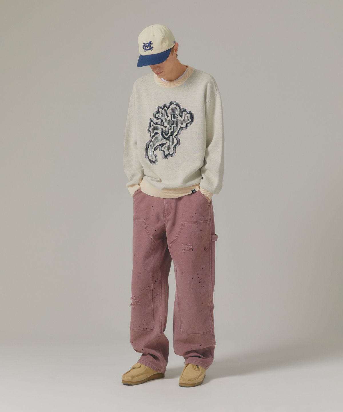 엘엠씨(LMC) LIZARD KNIT SWEATER cream