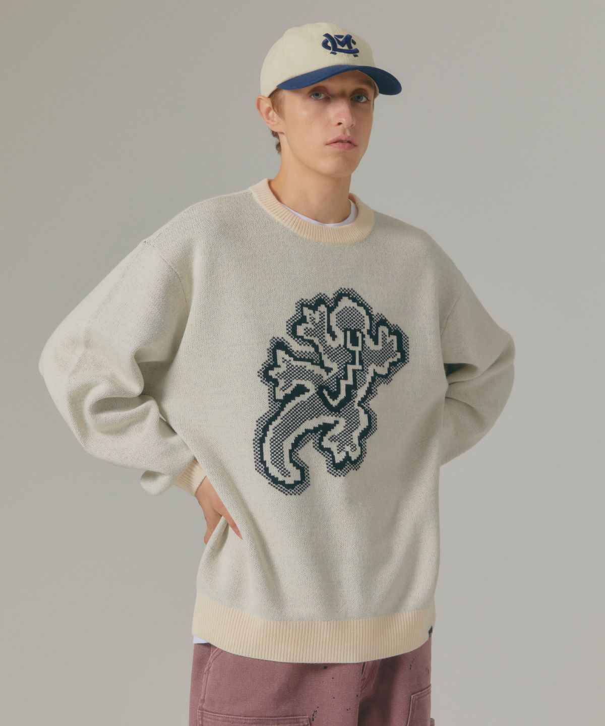 엘엠씨(LMC) LIZARD KNIT SWEATER cream