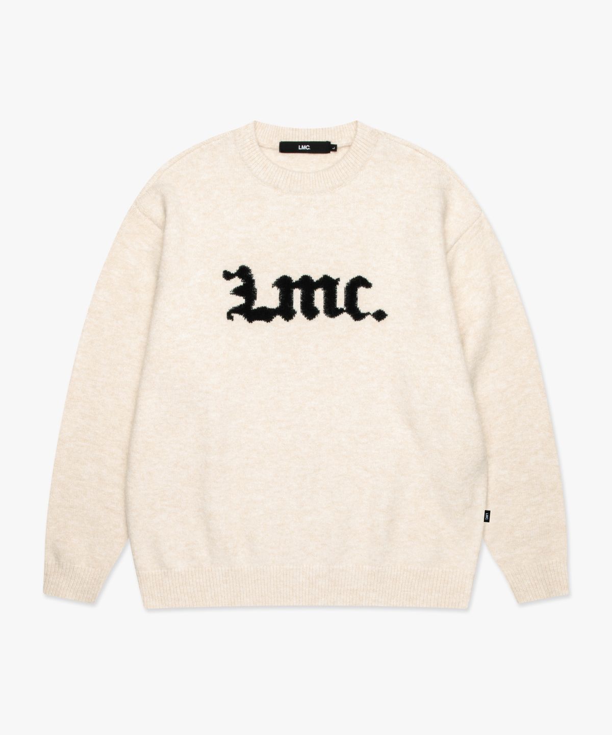 엘엠씨(LMC) GOTHIC NAME KNIT SWEATER cream