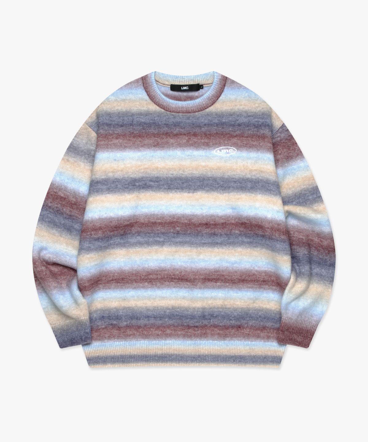 엘엠씨(LMC) OVAL OMBRE BRUSHED KNIT SWEATER brown