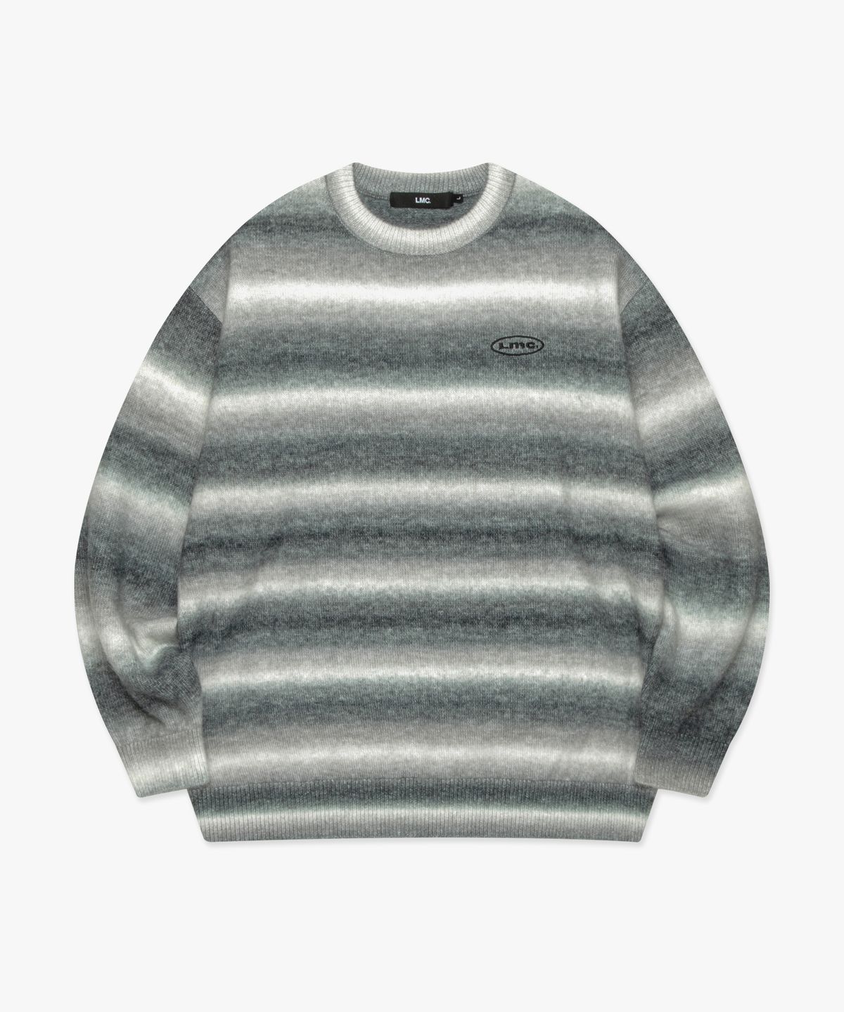 엘엠씨(LMC) OVAL OMBRE BRUSHED KNIT SWEATER charcoal
