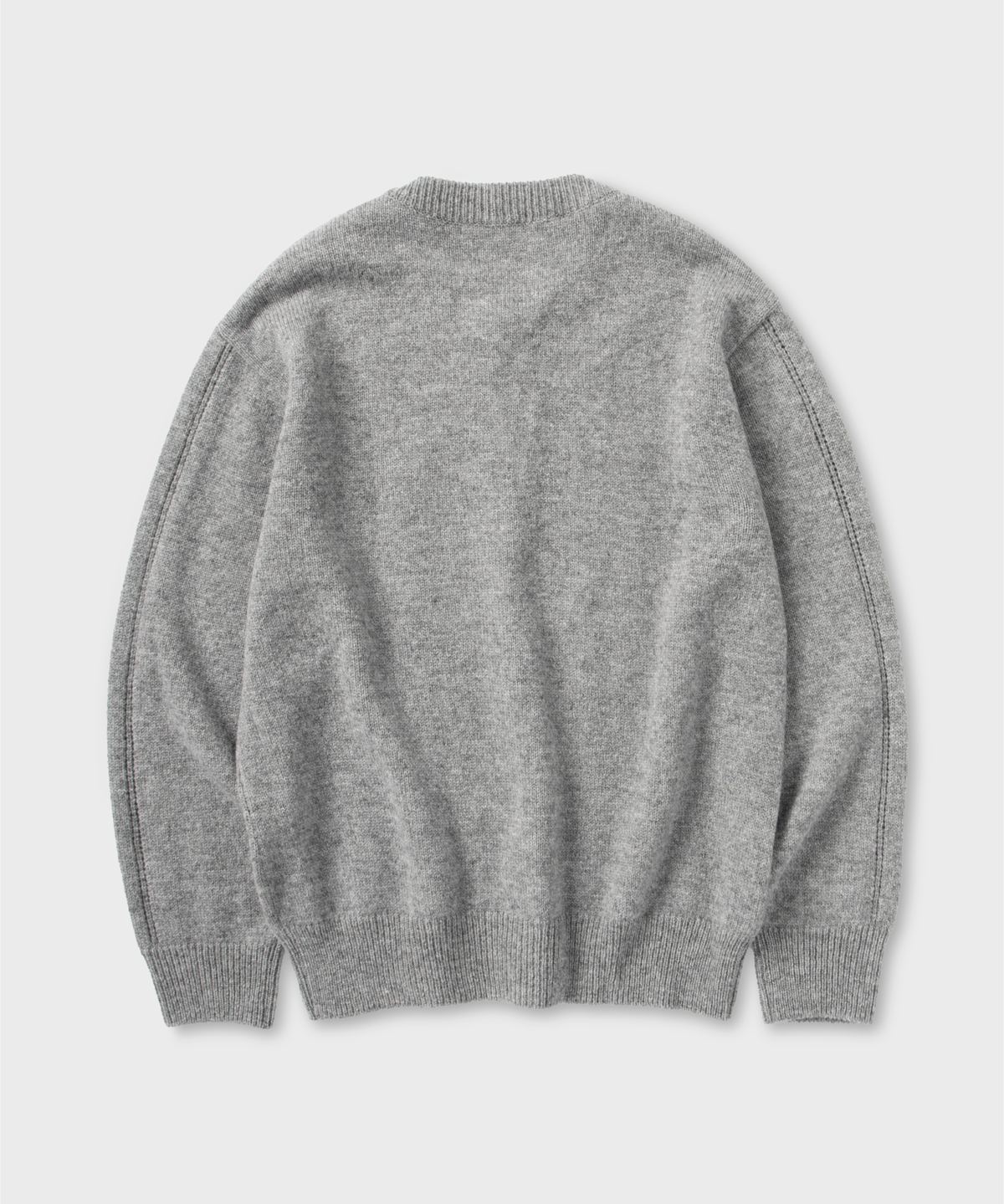 넌블랭크(NONBLANK) 퓨어 울 가디건 니트_GREY