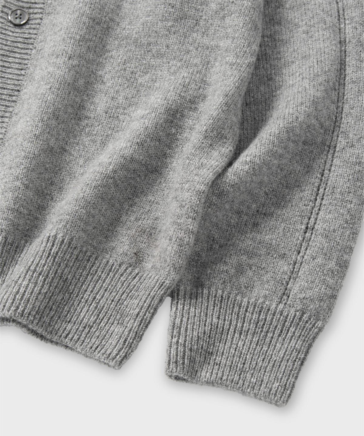 넌블랭크(NONBLANK) 퓨어 울 가디건 니트_GREY