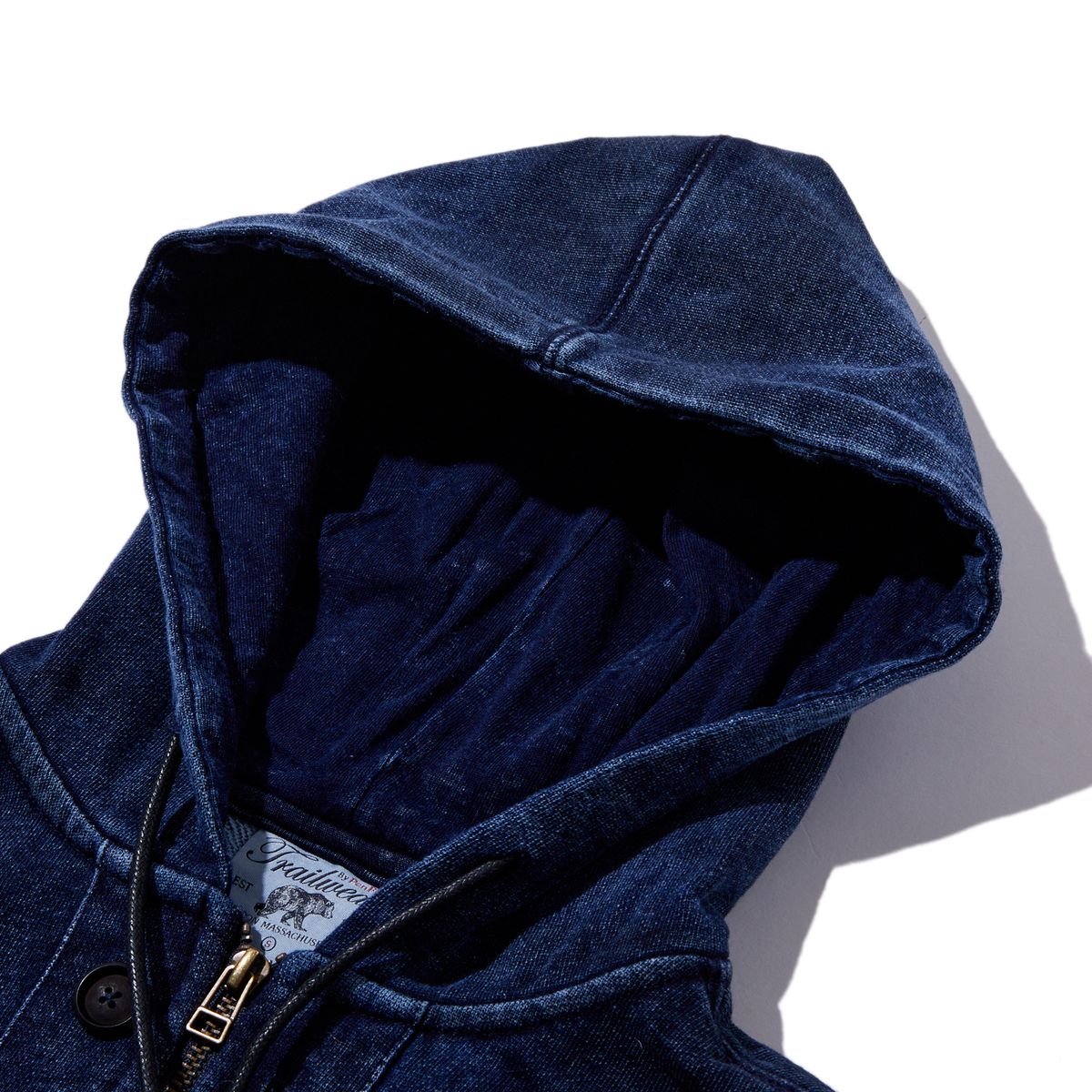 펜필드(PENFIELD) [TRAILWEAR] FADED INDIGO FULL ZIP CROP HOODIE INDIGO_FQ4KH65F