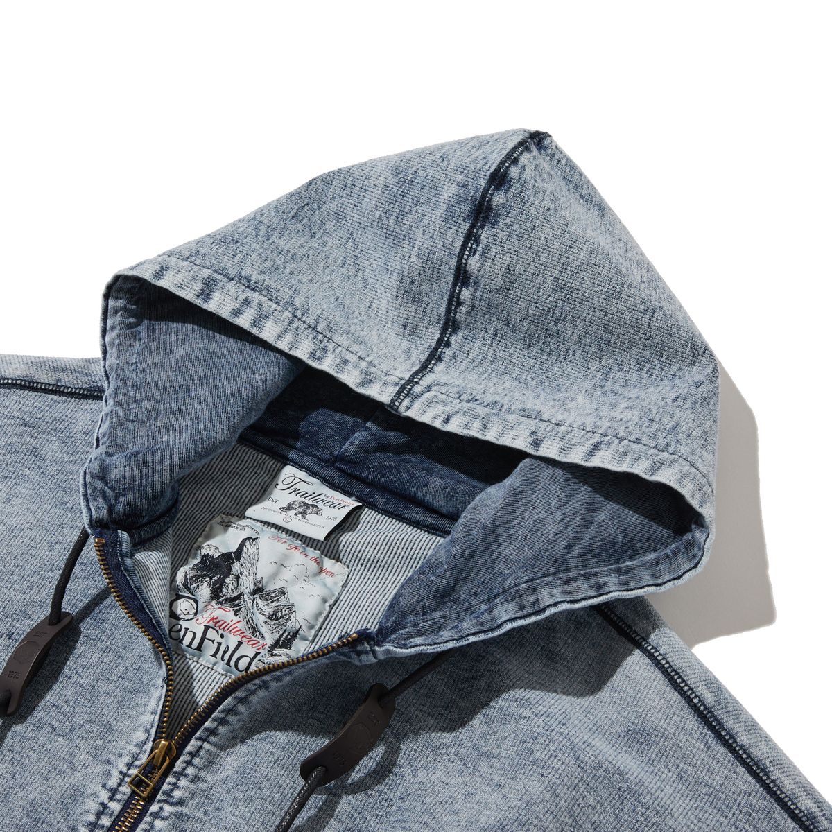 펜필드(PENFIELD) [TRAILWEAR] FADED INDIGO FULL ZIP HOODIE INDIGO_FQ4KH60U