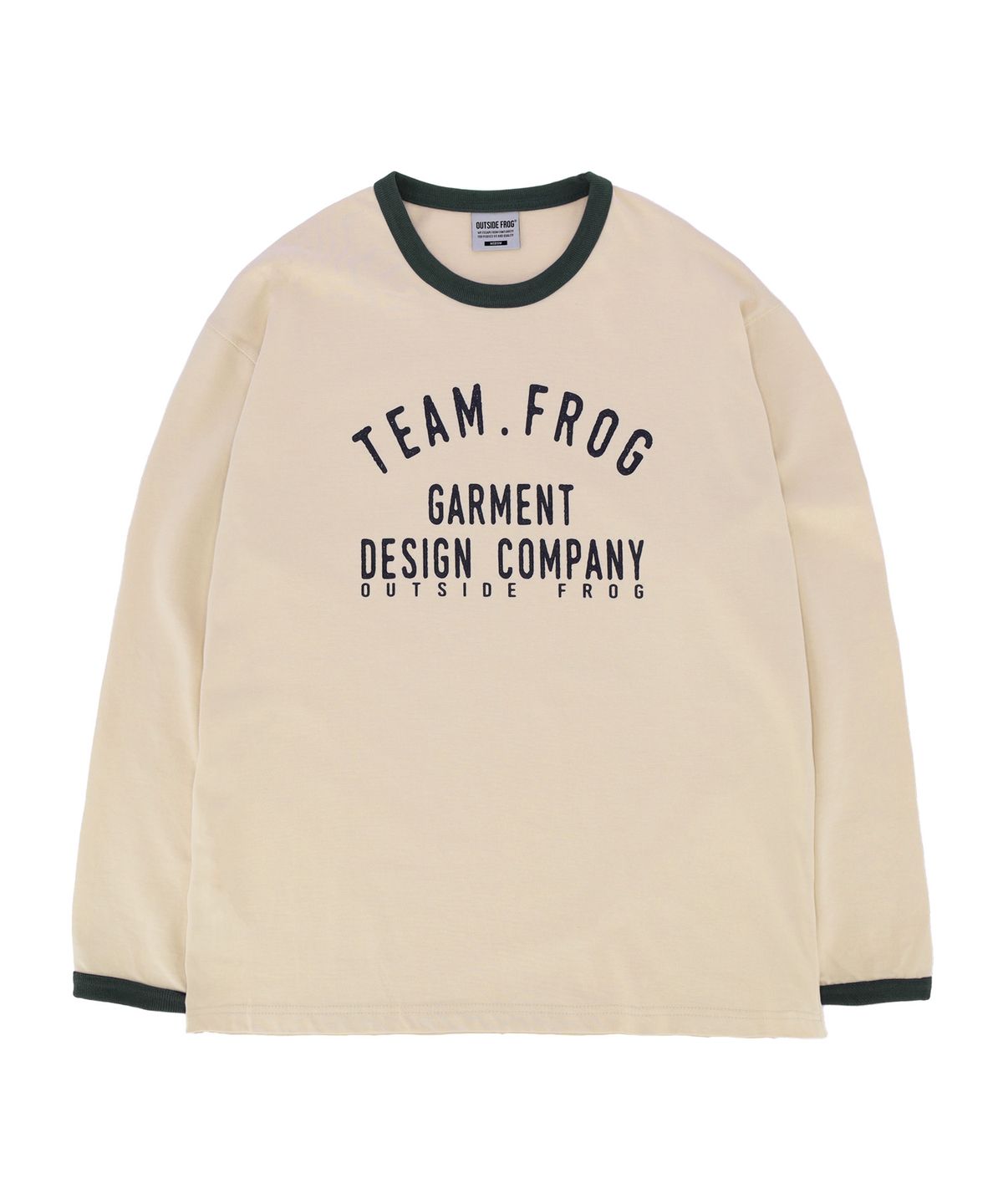 아웃사이드프로그(OUTSIDE FROG) Team.Frog 긴팔 링거티 (크림)