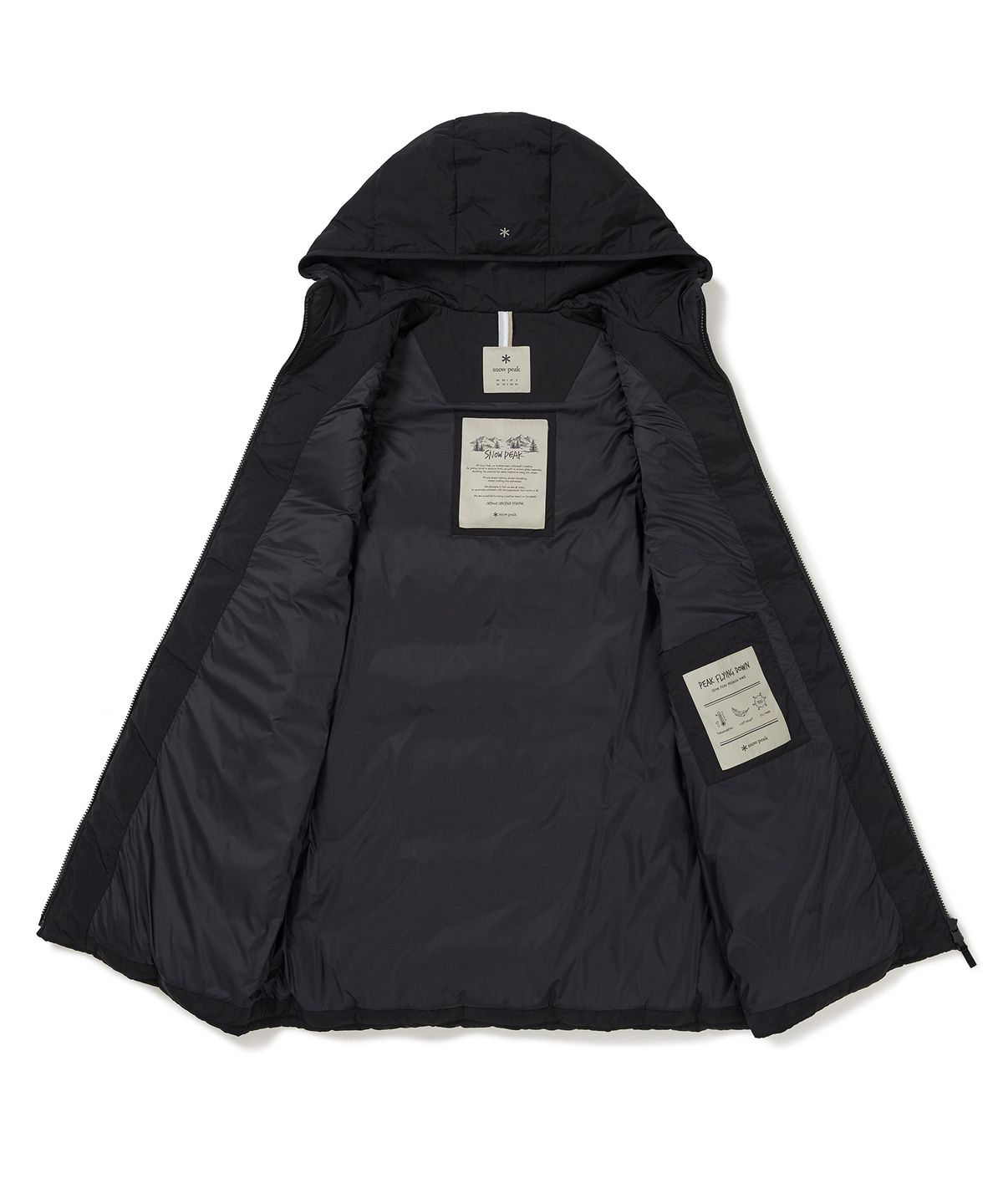 스노우피크 어패럴(SNOWPEAK APPAREL) 여성 후드 중기장 경량 다운 베스트 (S24WWGDV65) Black