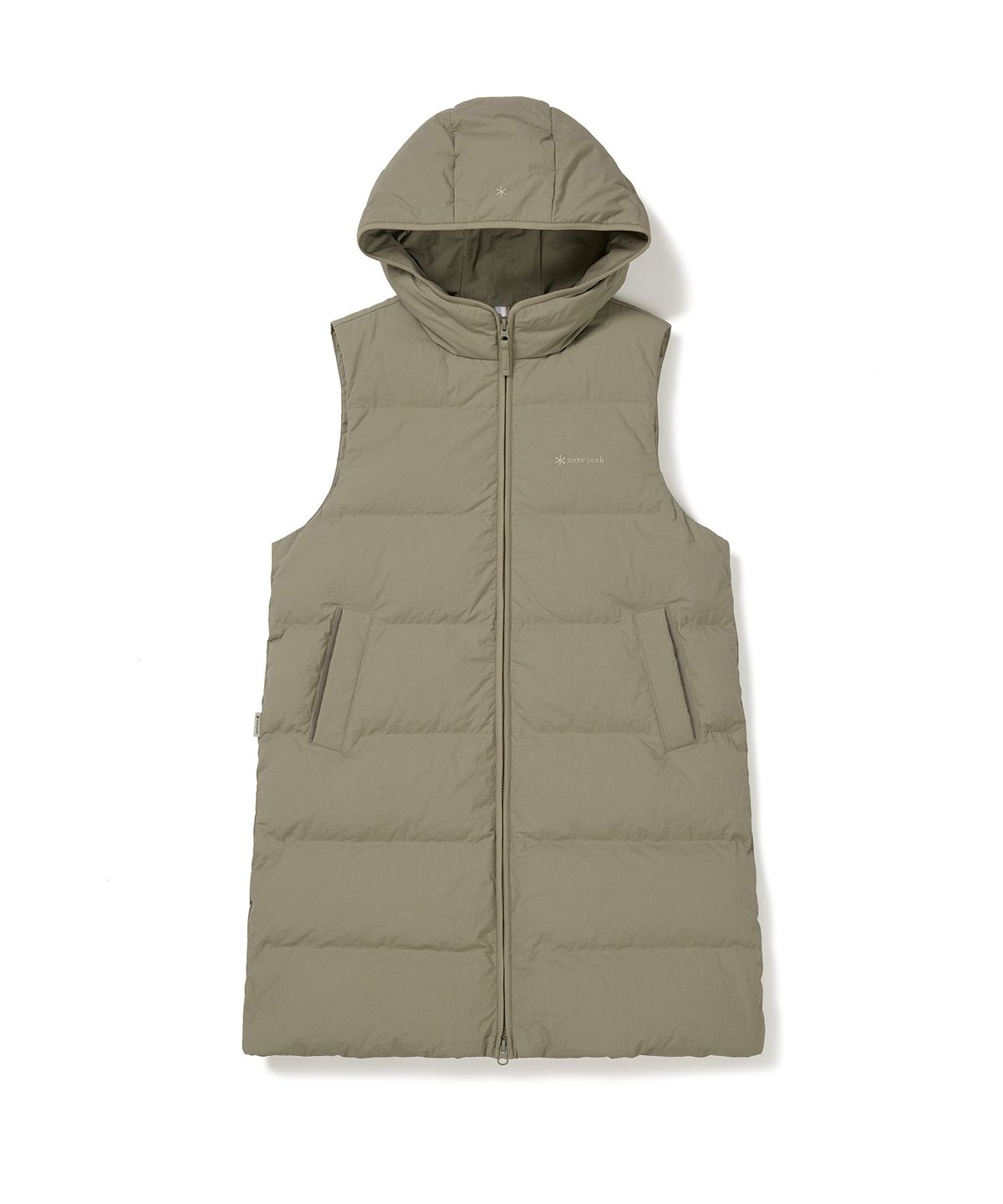 스노우피크 어패럴(SNOWPEAK APPAREL) 여성 후드 중기장 경량 다운 베스트 (S24WWGDV65) Olive