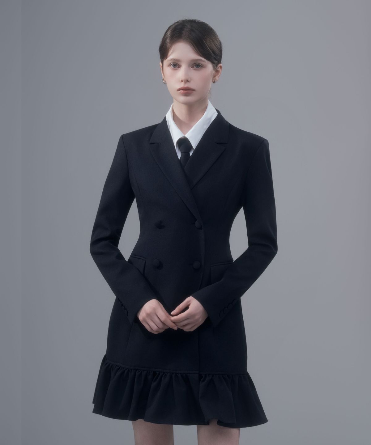 마우솔레움(MAU SOLEUM) Jenn Flare Suit Jacket Dress - Navy