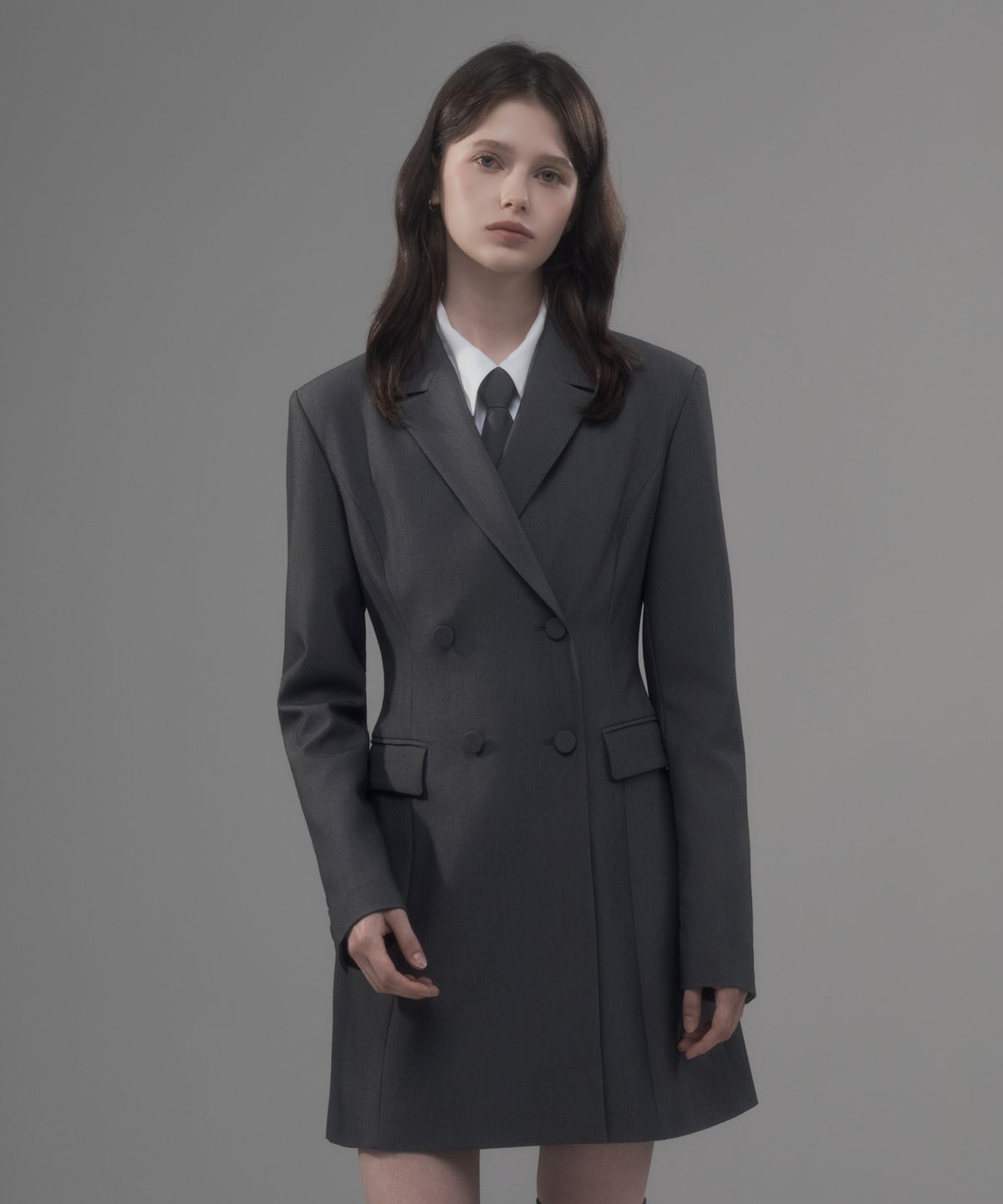 마우솔레움(MAU SOLEUM) Jenn Suit Jacket Dress - Grey