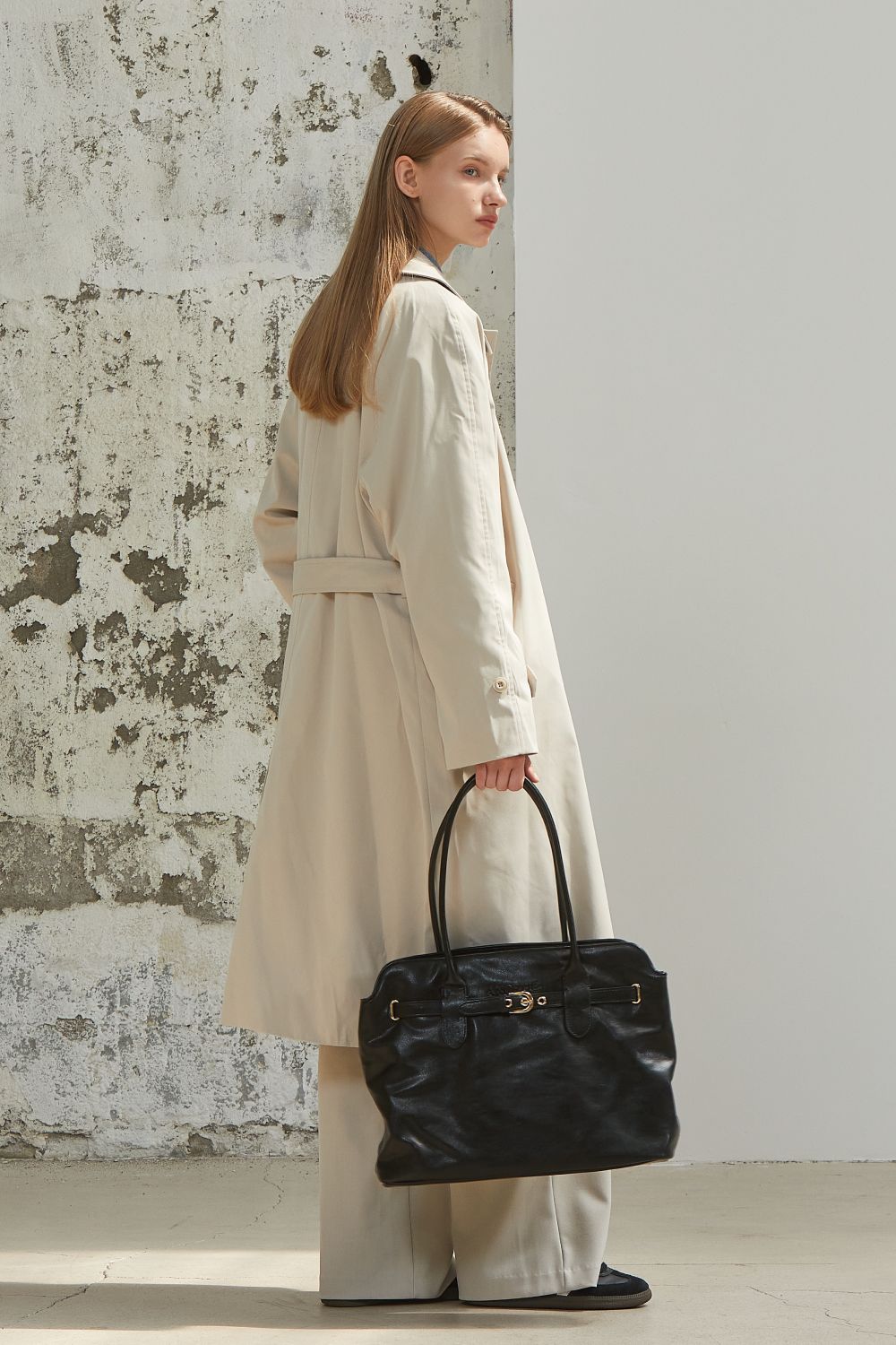 MUSINSA公式 | ANOETIC CLASSIC BELT SHOPPER BAG_BLACK