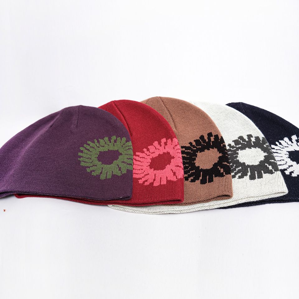 MUSINSA | 999HUMANITY Logo Symbol Jacquard Beanie (Dark Navy)
