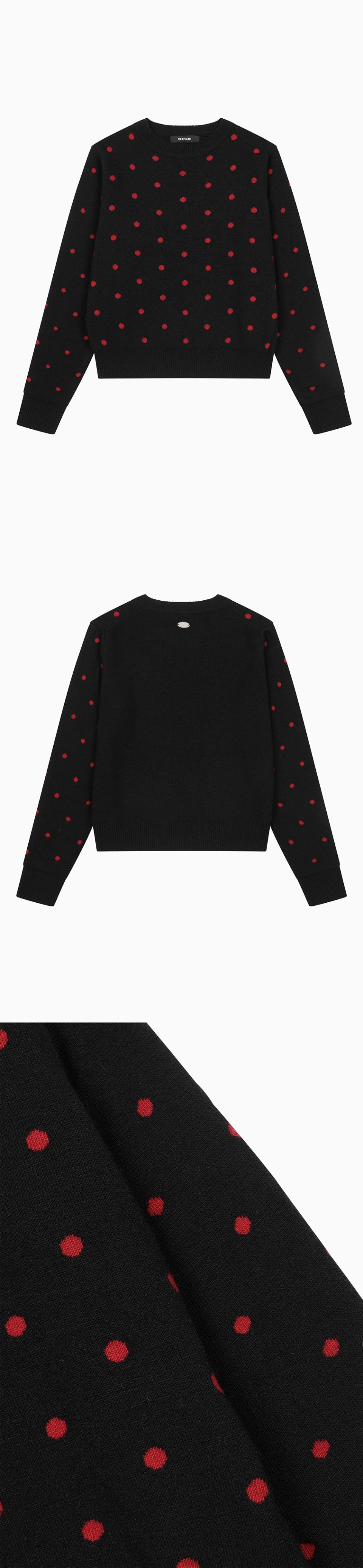 トップス OHESHIO cashmere dot knit oheshio] CASHMERE DOT KNIT /追跡付