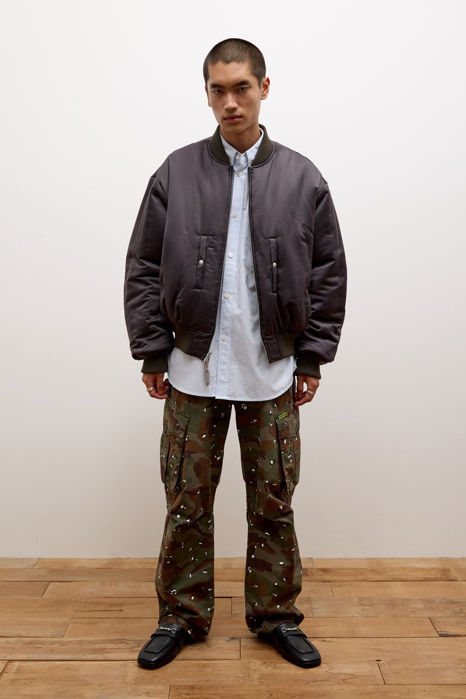 MUSINSA公式 | AFTER PRAY リバーシブル MA-1 ボンバージャケット カーキ