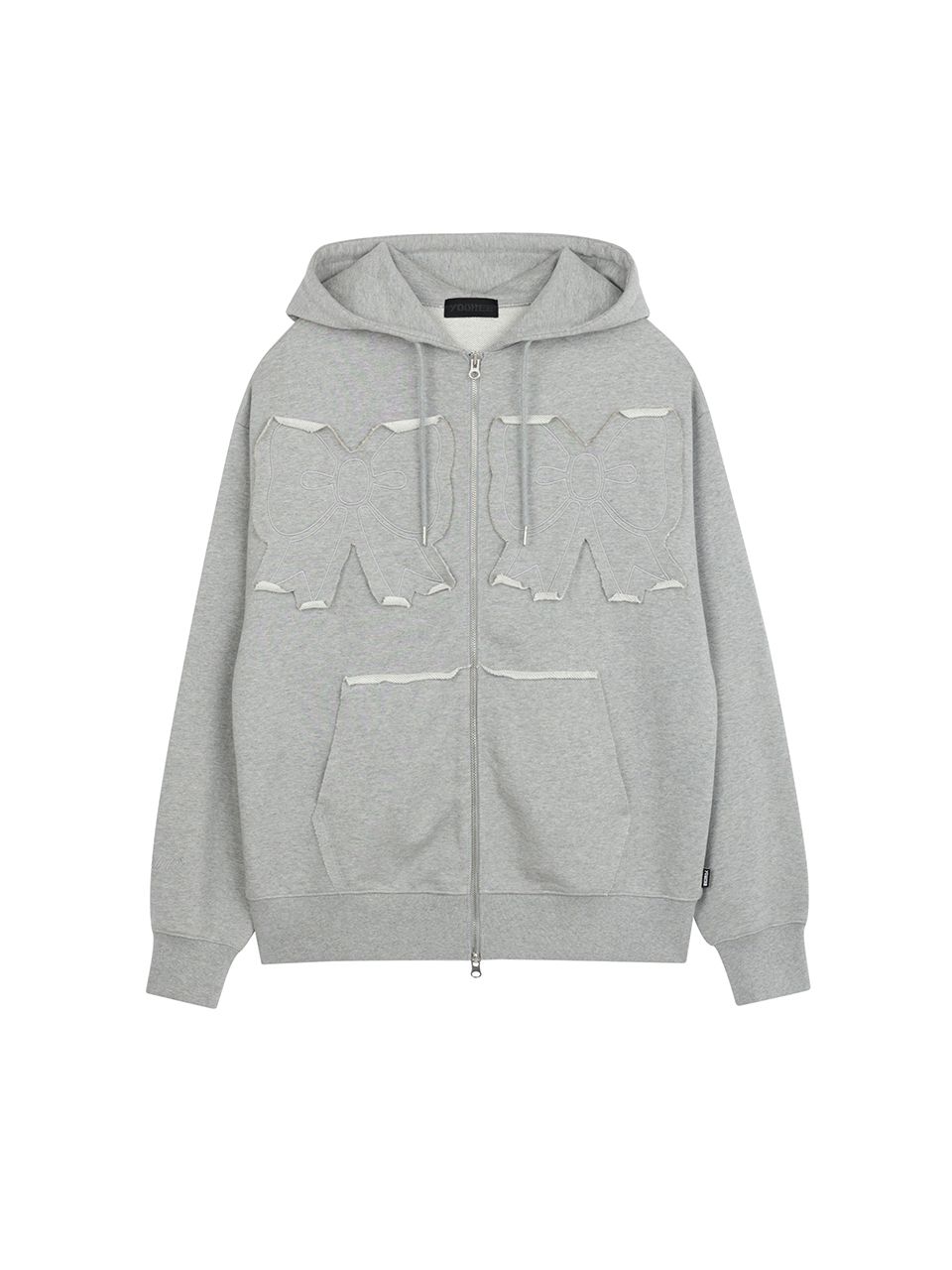 MUSINSA公式 | YOUHEE YOUHEE RIBBON HOOD ZIP-UP CHARCOAL
