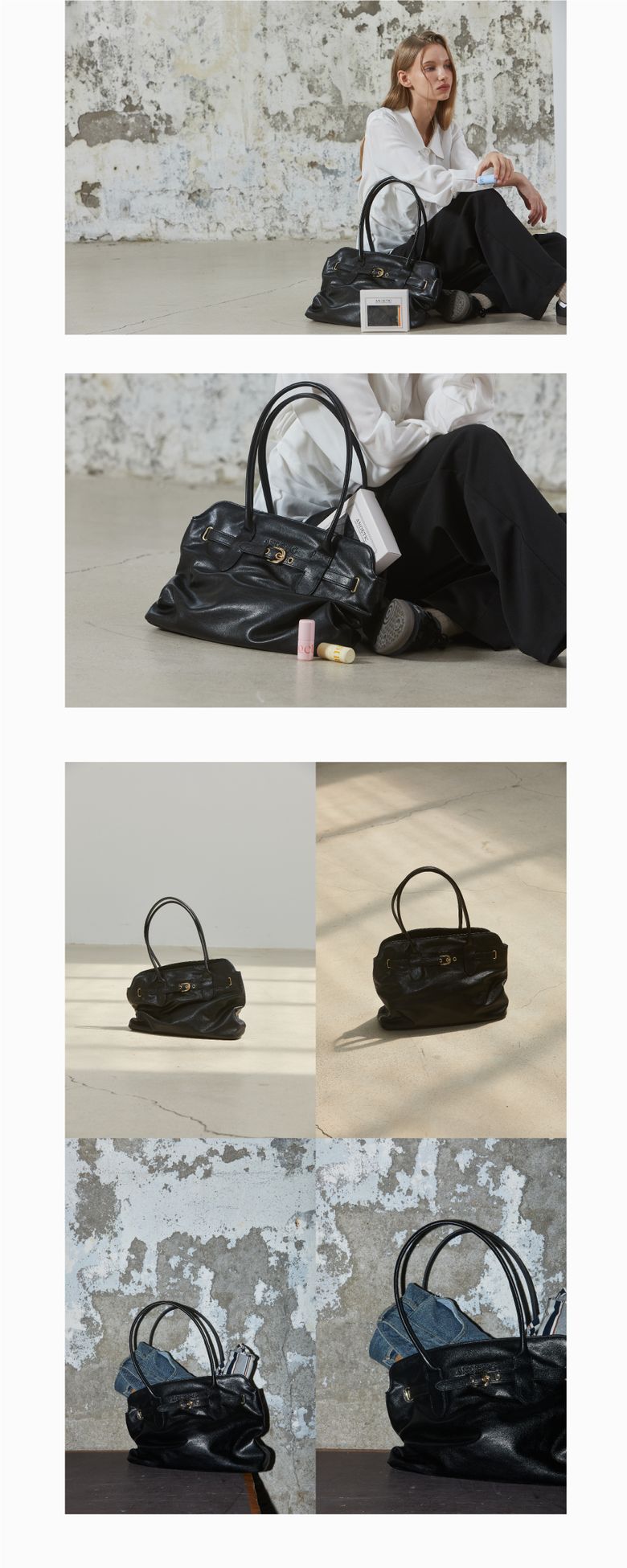 MUSINSA公式 | ANOETIC CLASSIC BELT SHOPPER BAG_BLACK