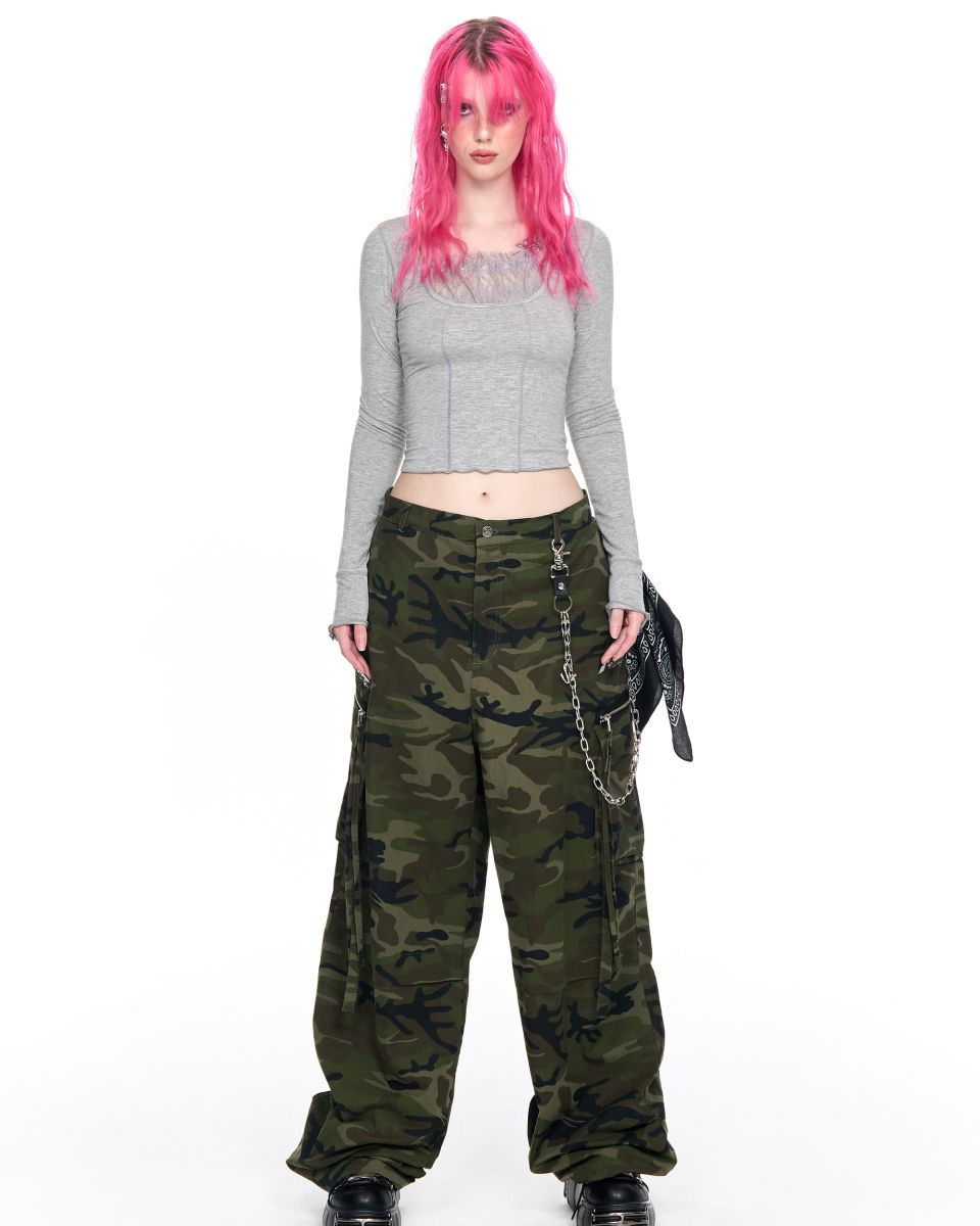 SCHISM INDUCING カモフラージュ カーゴパンツ グリーン Lサイズ MUSINSA公式 | SCHISM INDUCING CAMOUFLAGE CARGO PANTS GREEN