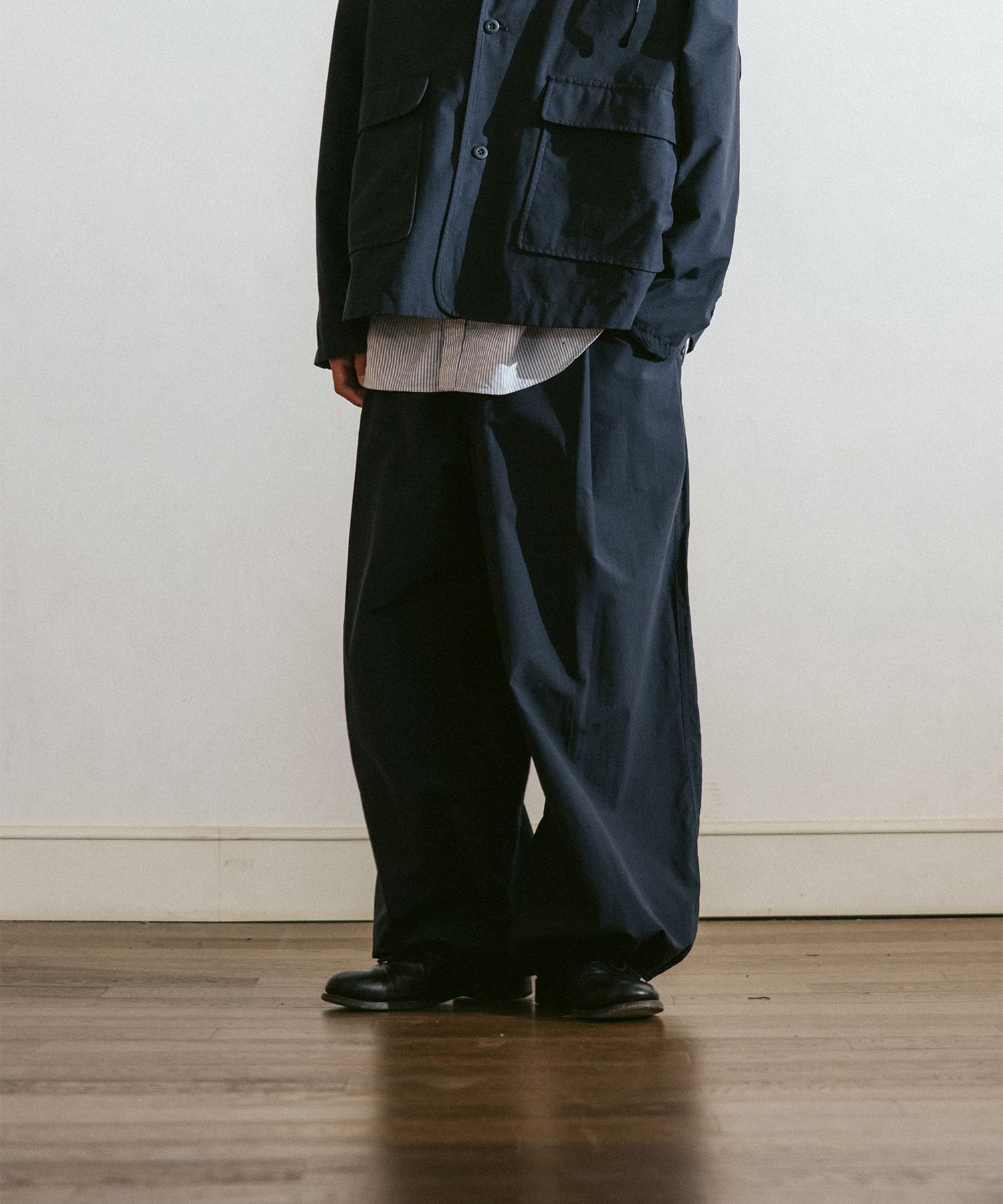 パンツ ANGLAN Backsatin Work Wide Overall Navy パンツ ANGLAN Backsatin Work Wide Overall Navy ANGLAN