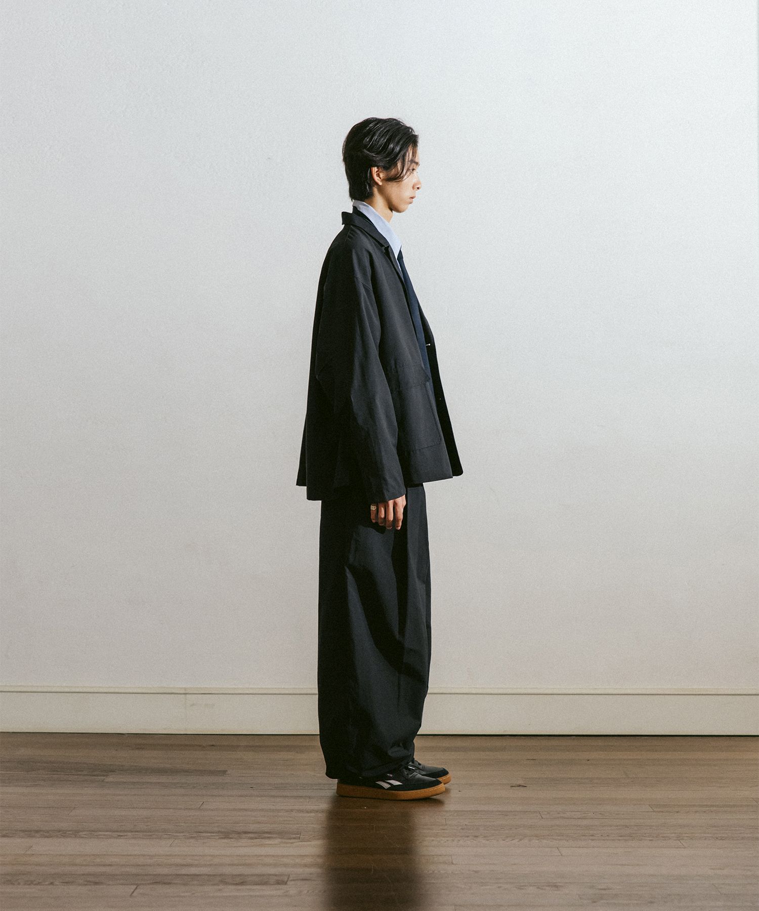 MUSINSA | ANGLAN Decent Pocket Deep Tuck Wide Pants - Black