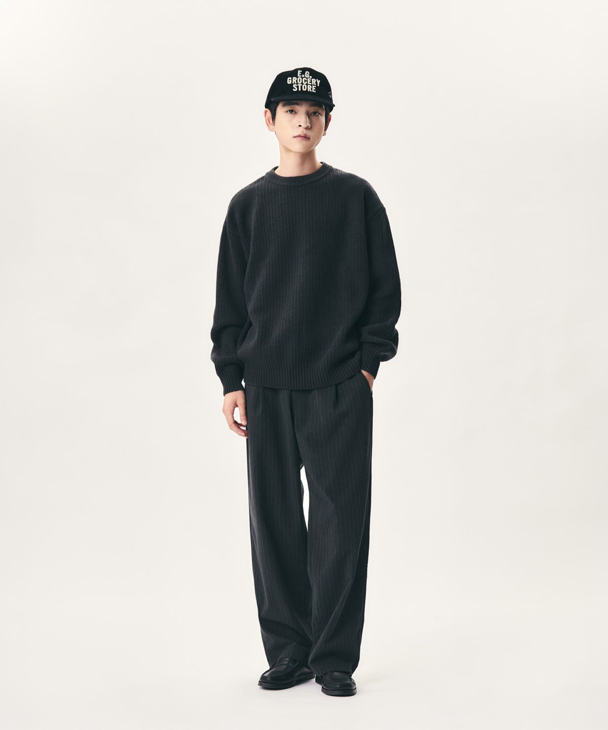 에스피오나지(ESPIONAGE) Commando Knit Sweater Charcoal