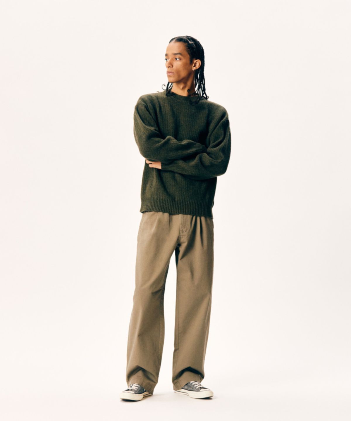 에스피오나지(ESPIONAGE) Commando Knit Sweater Olive