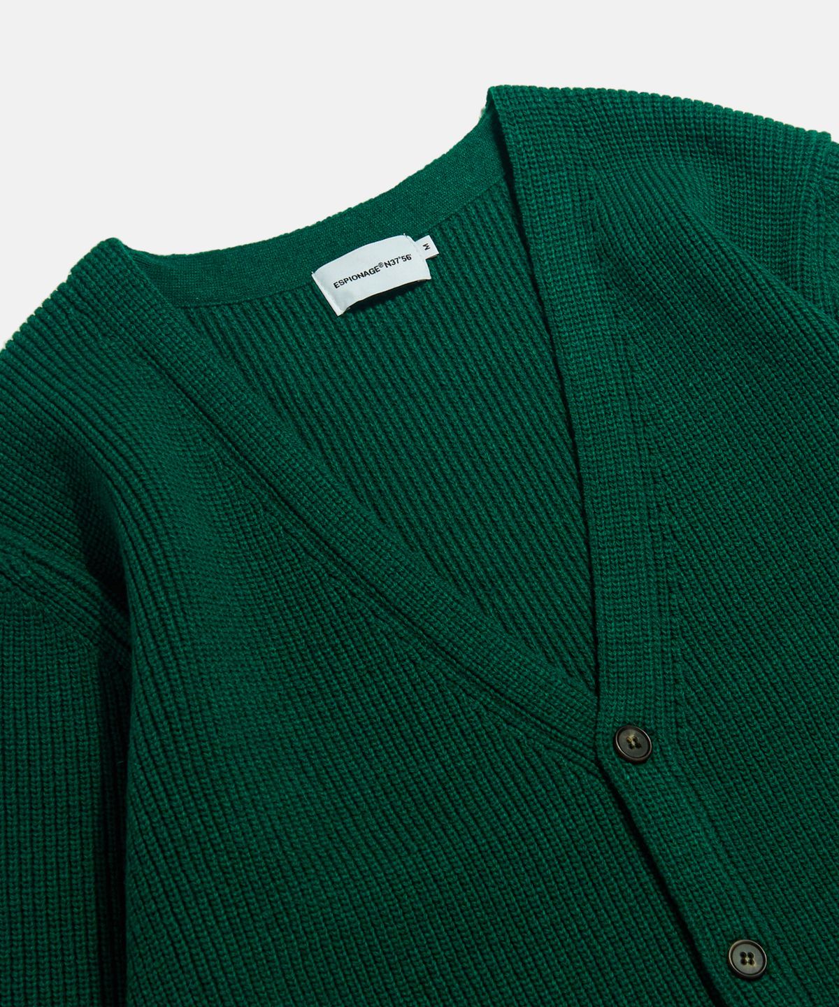 에스피오나지(ESPIONAGE) Miller Heavyweight V Cardigan Pine Green