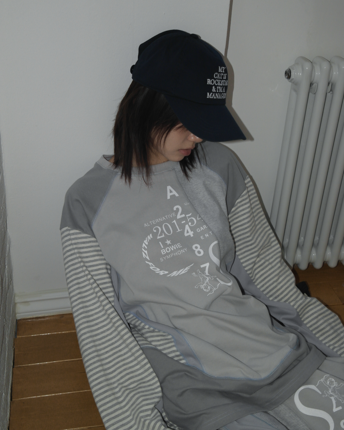 조거쉬(JOEGUSH) Big Font Rockstar Cotton Cap (Navy)