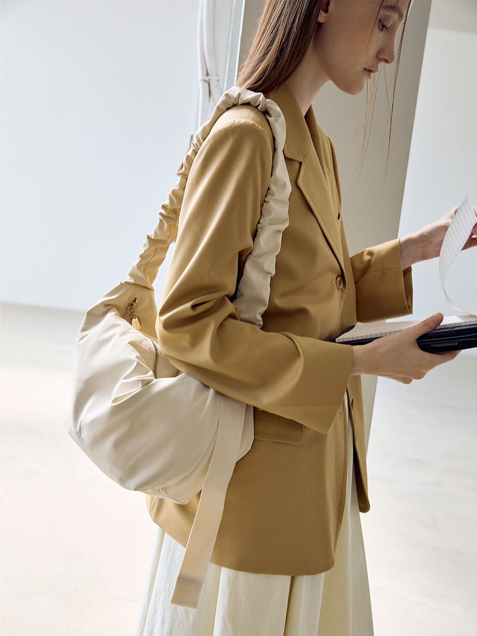 【JOSEPH&STACEY】韓国人気★ Daily Shirring Bag M_Haze JOSEPH&STACEY】韓国人気☆ Daily Shirring Bag S_Haze