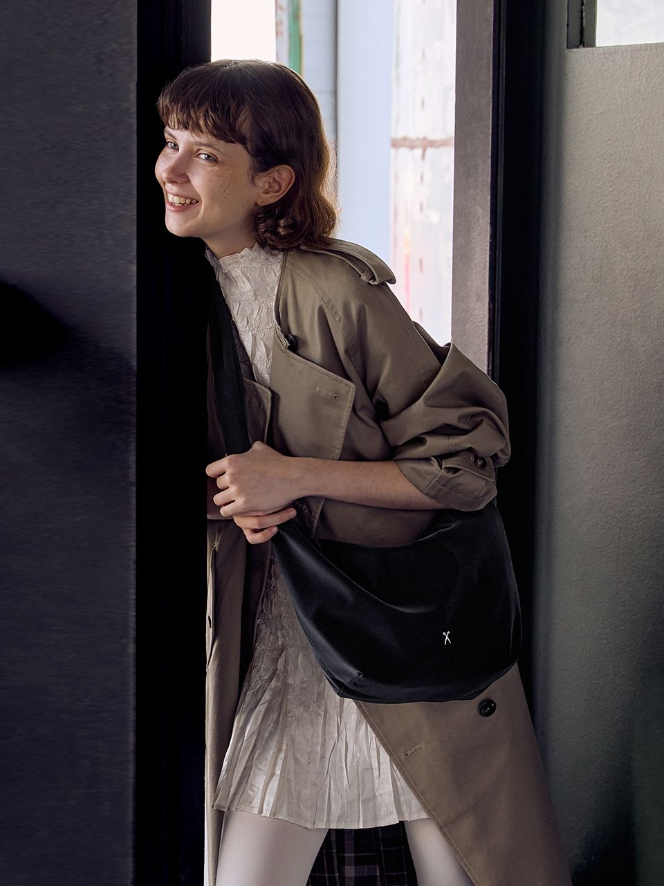 MUSINSA公式 | JOSEPH AND STACEY Daily Shirring Bag M_Haze (ALL)