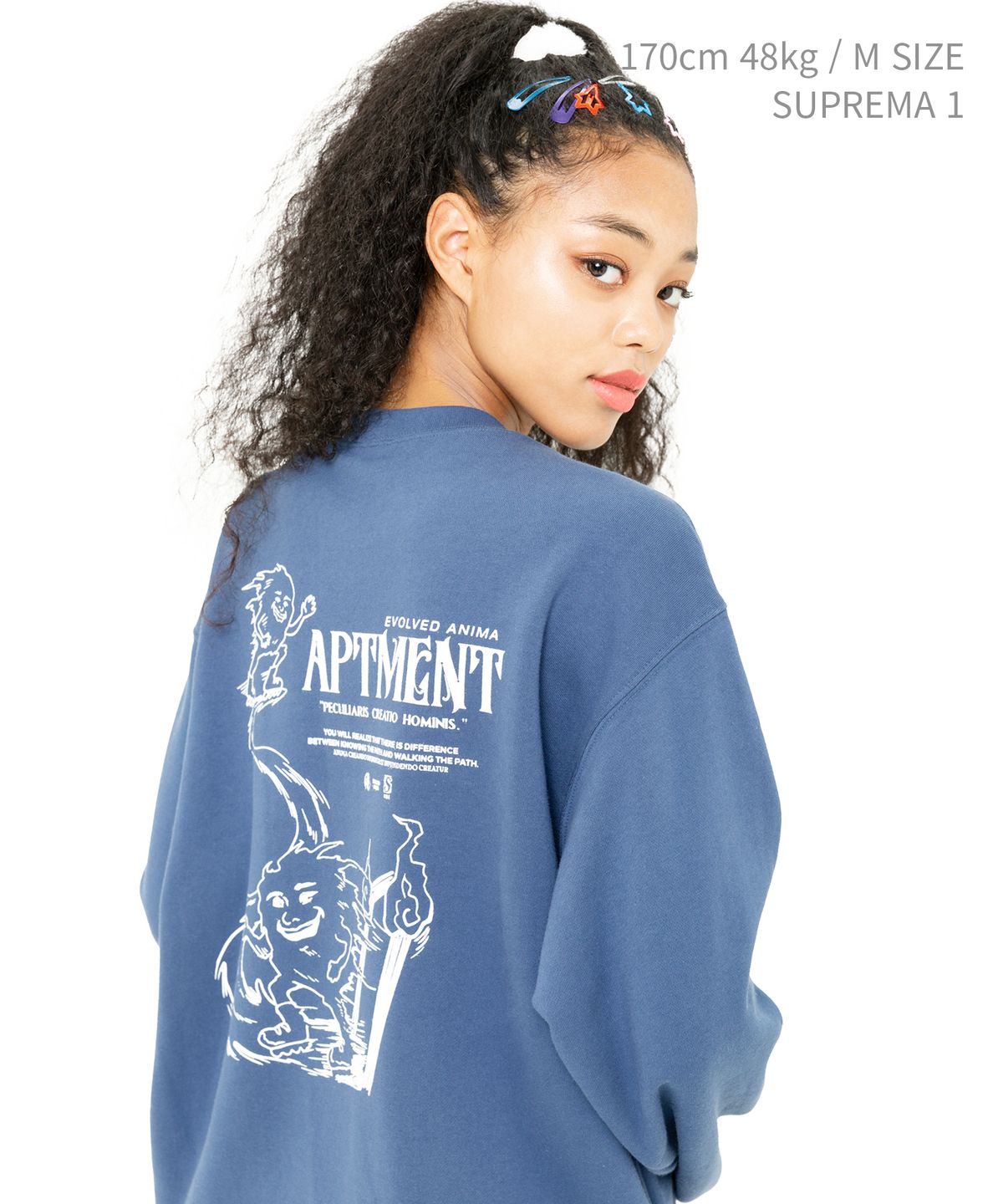 아파트먼트(APARTMENT) [2PACK] BUCK SHOT SWEAT SHIRTS (3COLOR) UNISEX 3단쭈리 세미오버핏